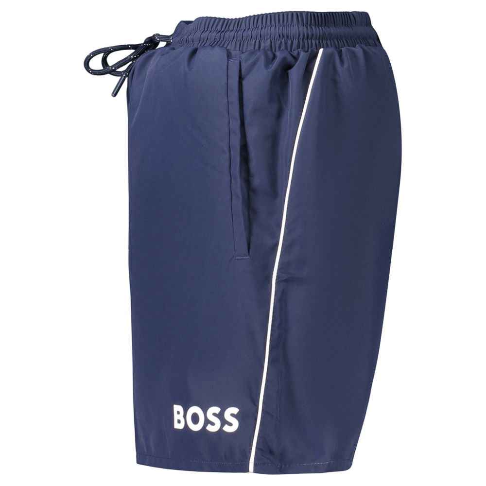 Hugo Boss Blue Polyester Men's Swimwear