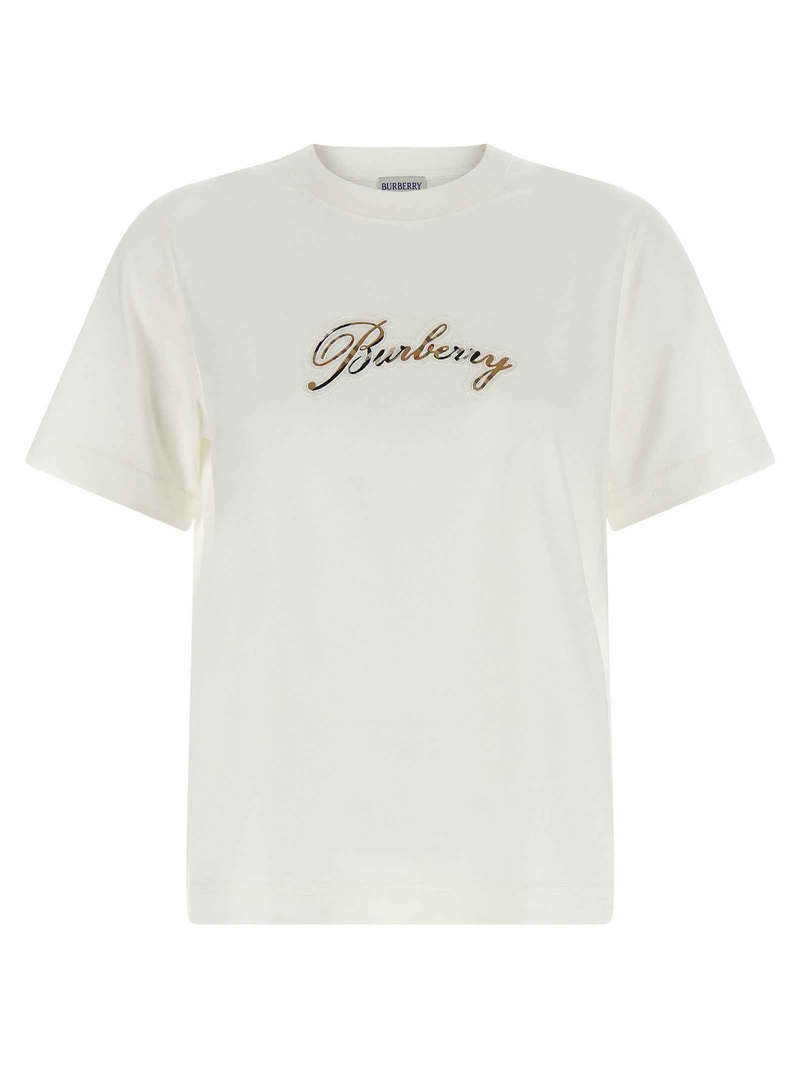 Burberry White Cotton T-Shirt