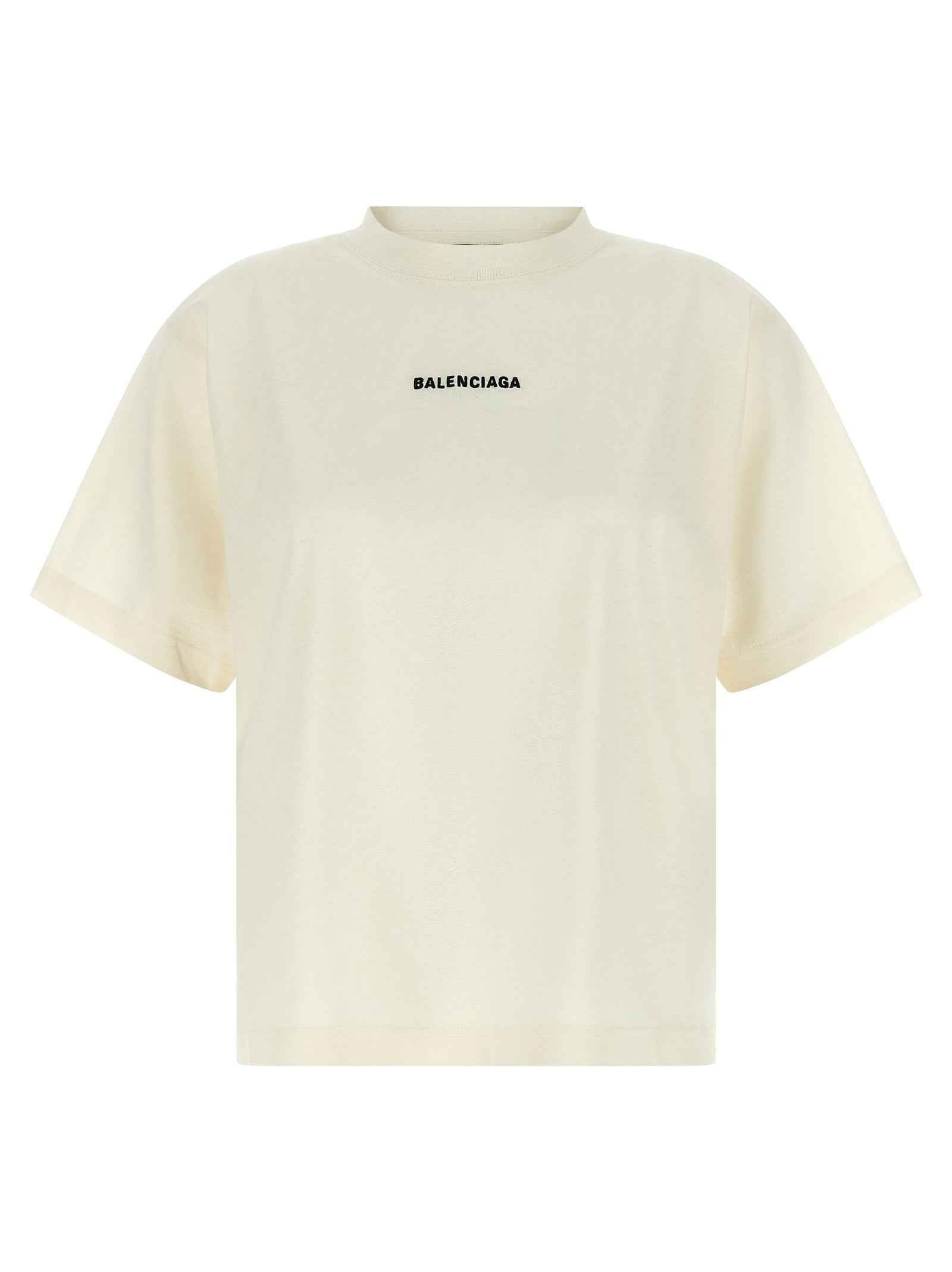 Balenciaga White Cotton T-Shirt