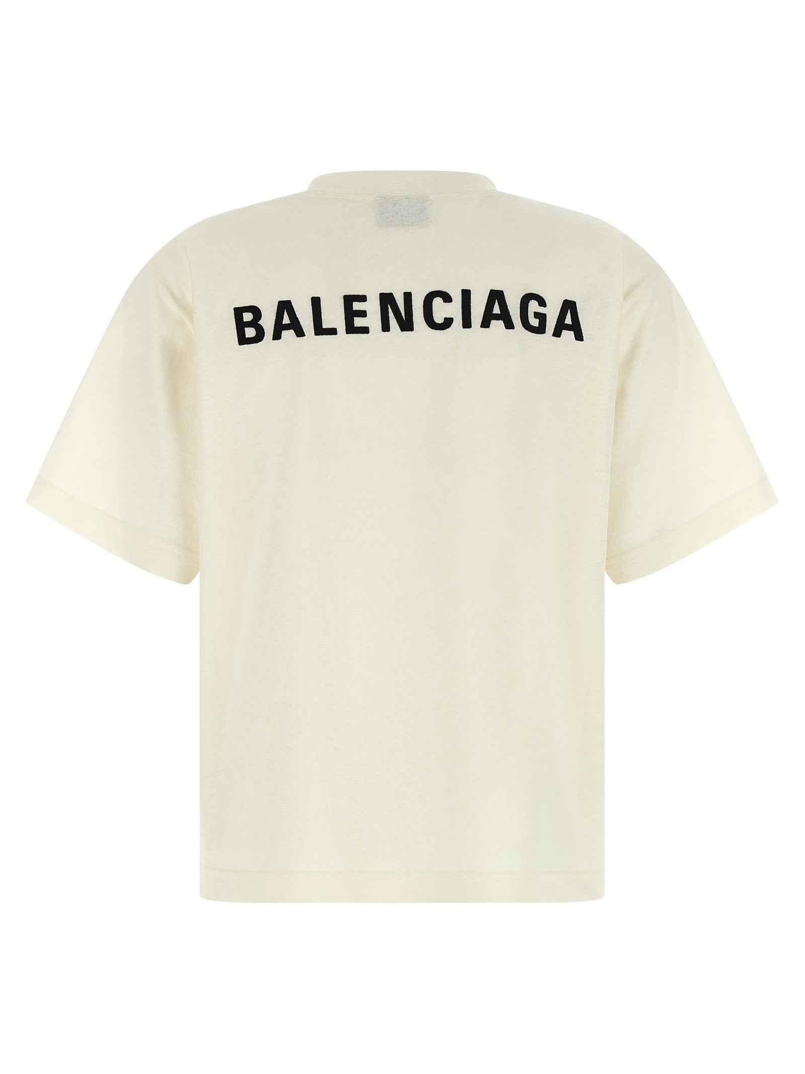 Balenciaga White Cotton T-Shirt