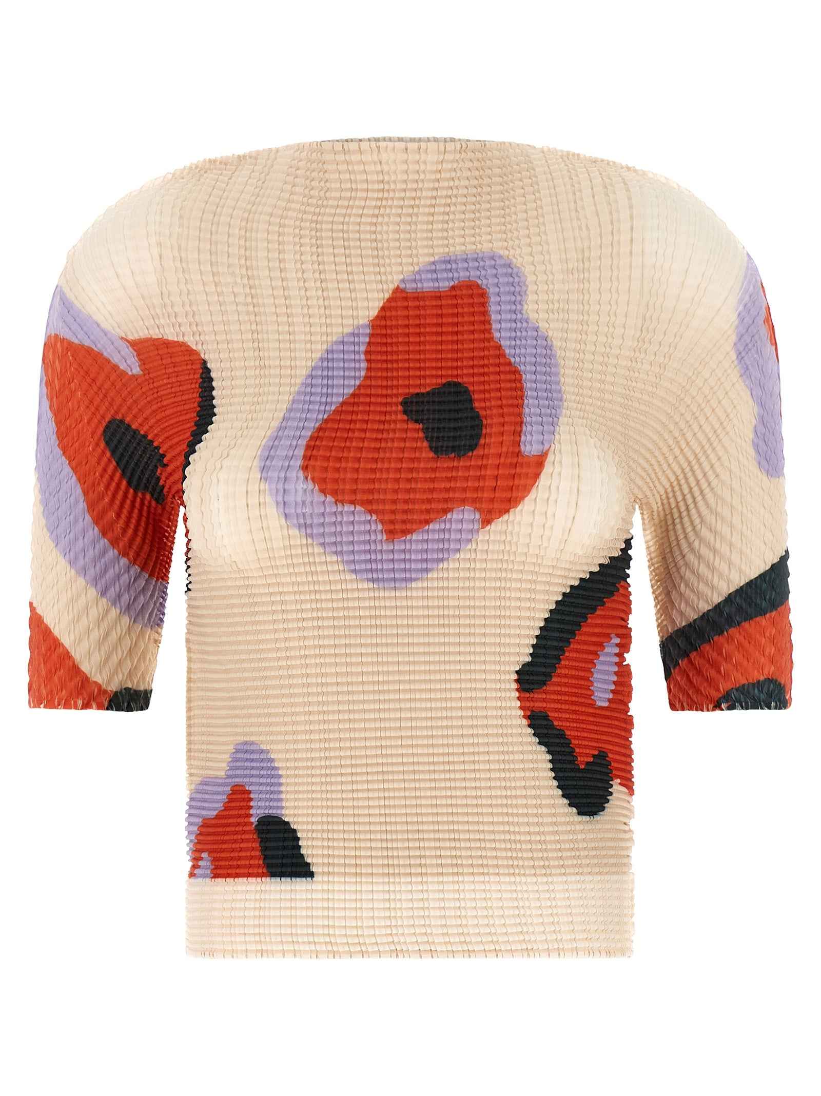 Issey Miyake Beige Polyester Pattern Shirt