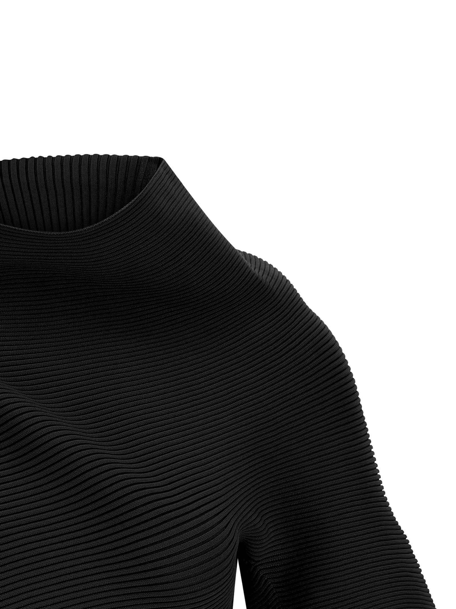 Issey Miyake Black Polyester Blouse