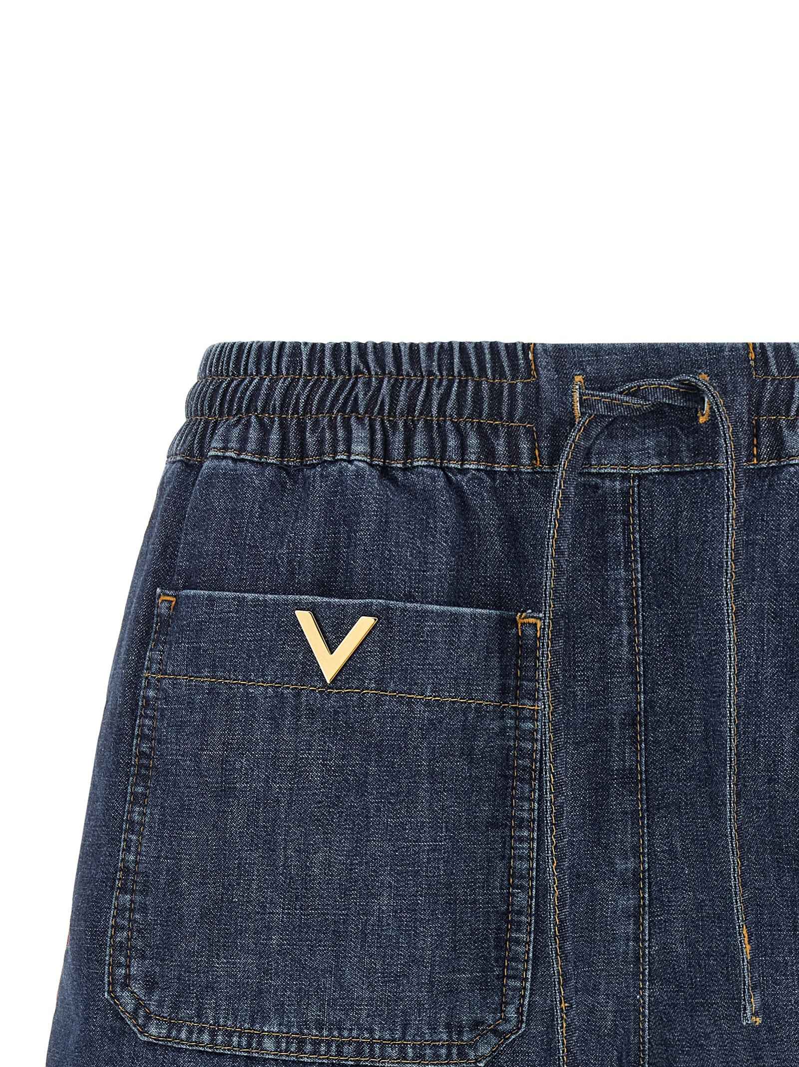 Valentino Garavani Blue Cotton Bermuda Shorts