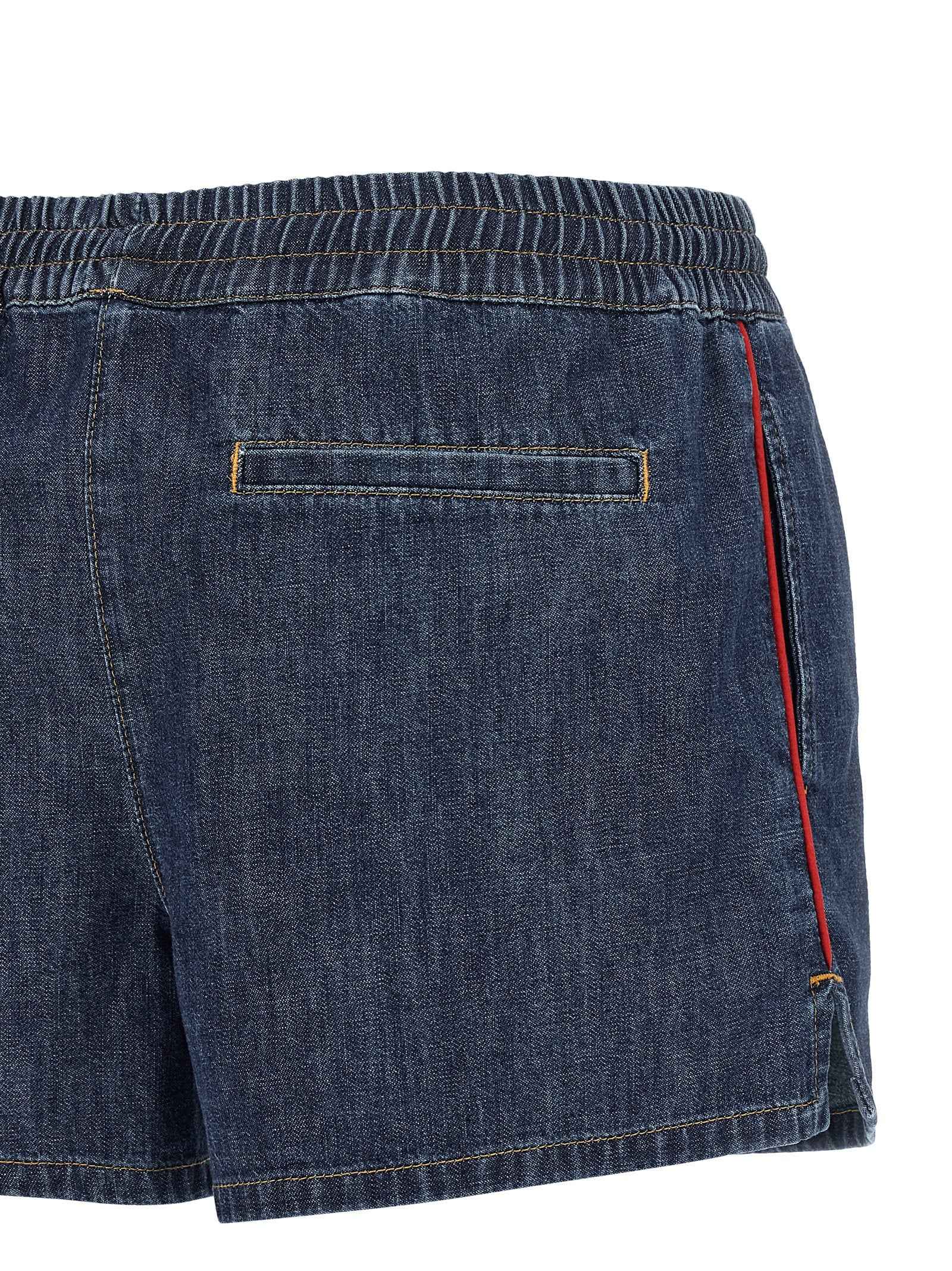 Valentino Garavani Blue Cotton Bermuda Shorts