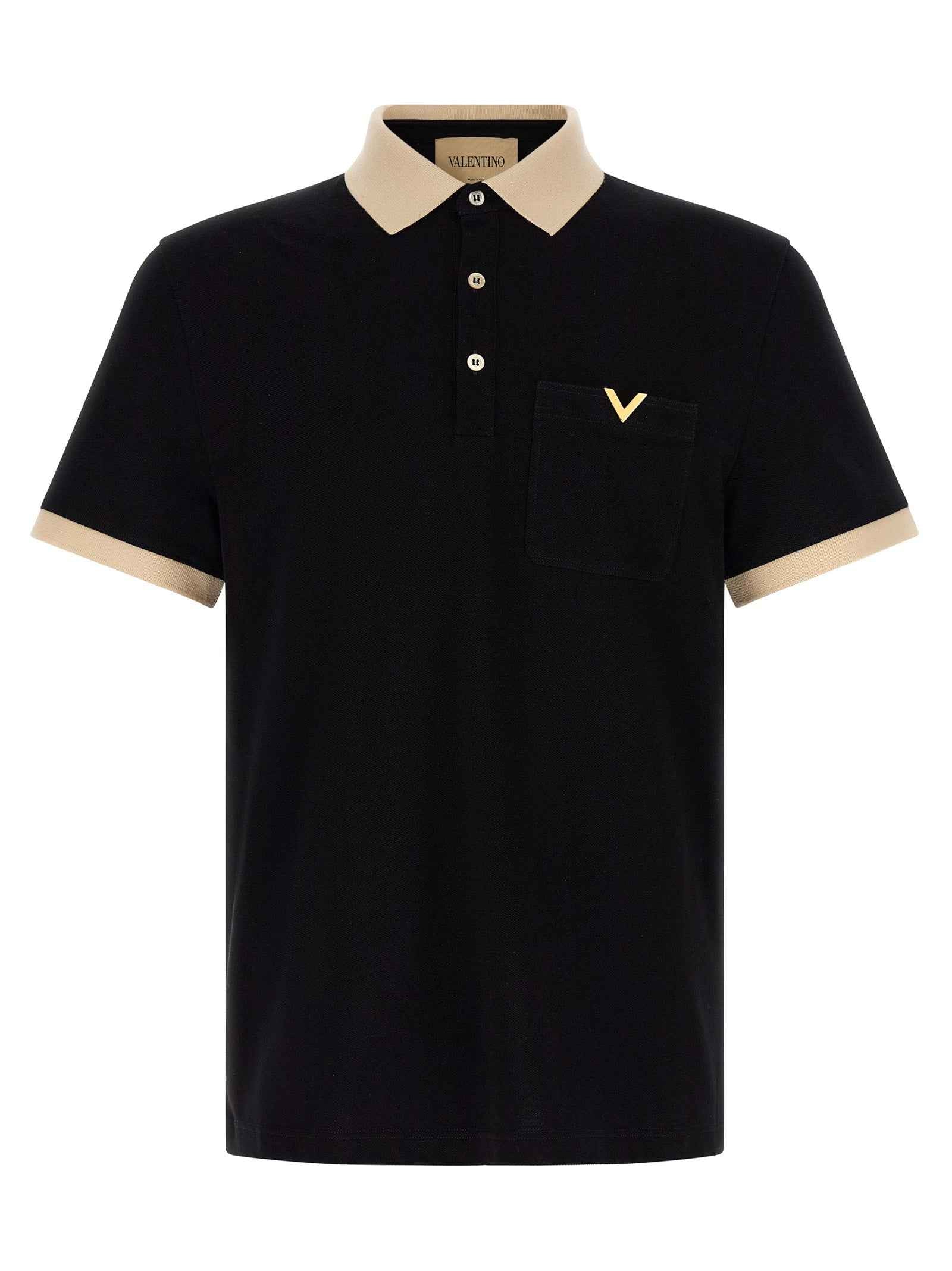 Valentino Garavani Bicolor Cotton Polo Shirt