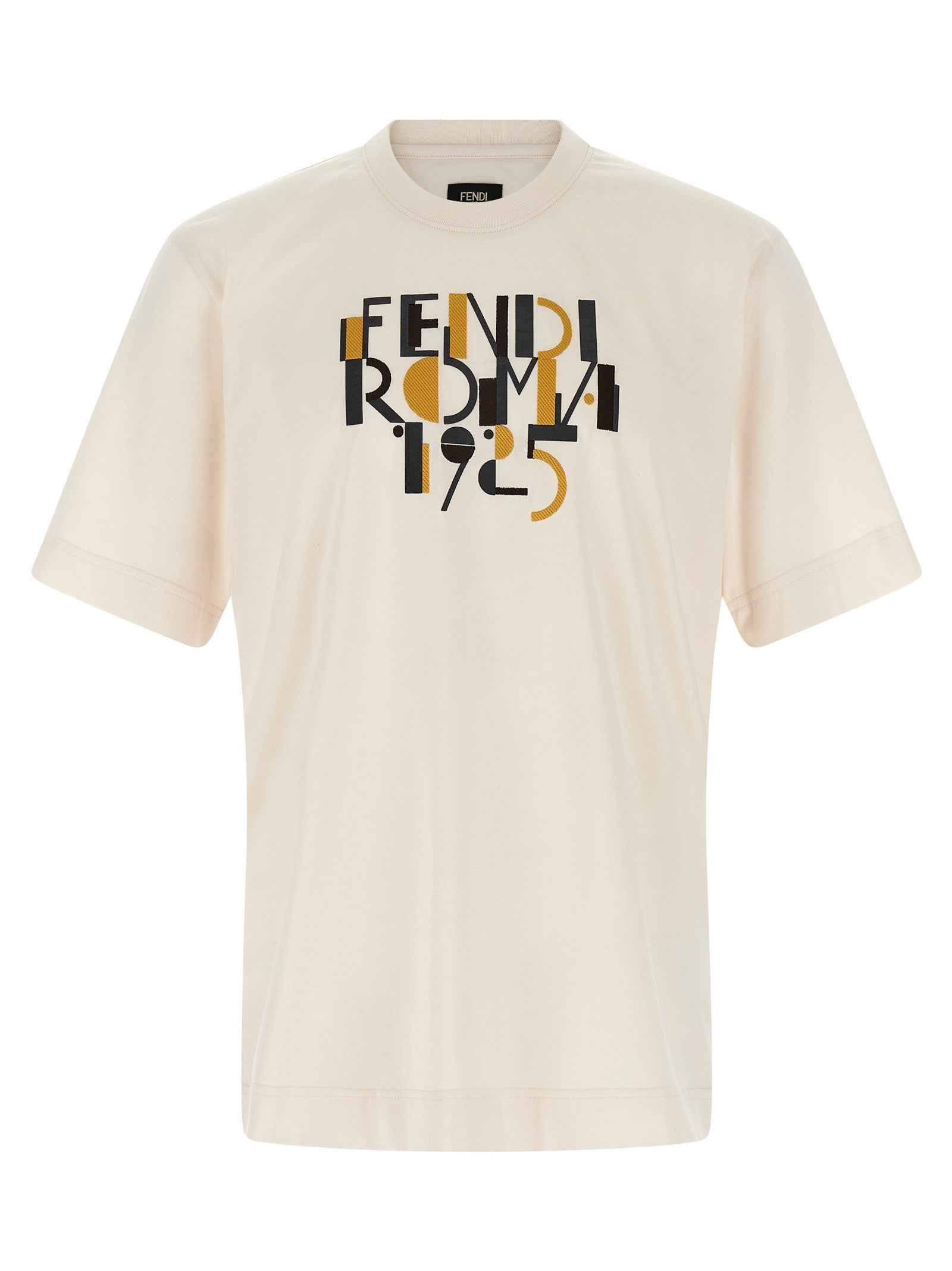 Fendi White Cotton T-Shirt