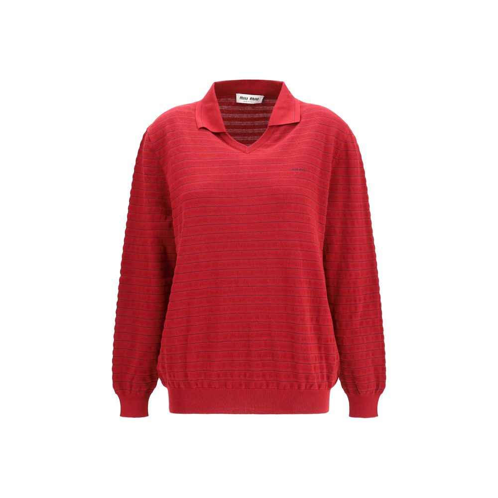Miu Miu Bordeaux Cotton Sweatshirt