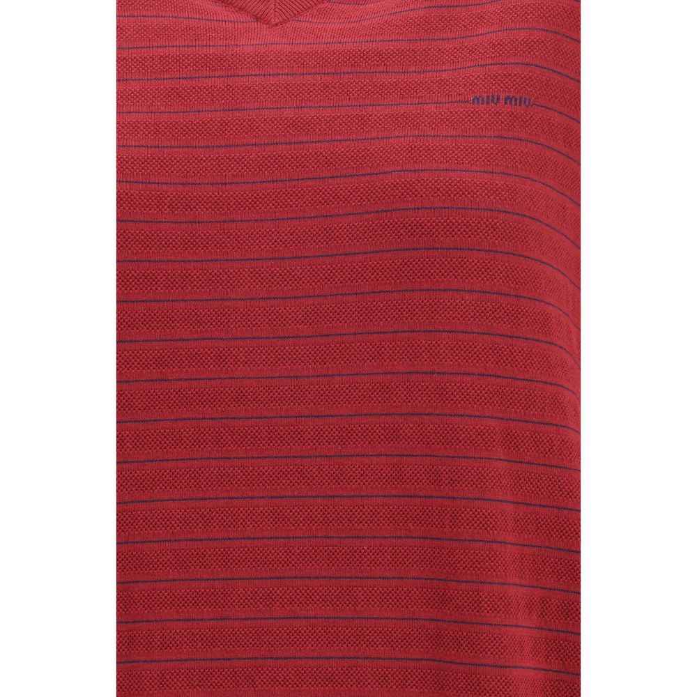 Miu Miu Bordeaux Cotton Sweatshirt