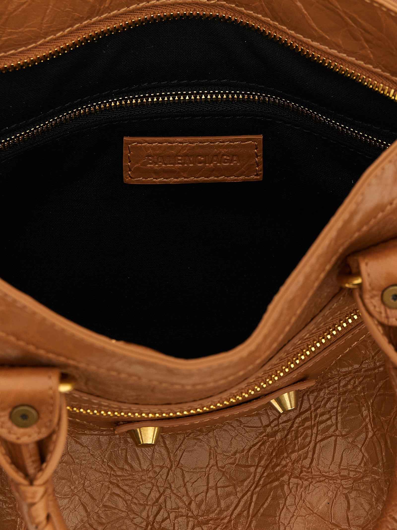 Balenciaga Brown Lamb Leather Handbag