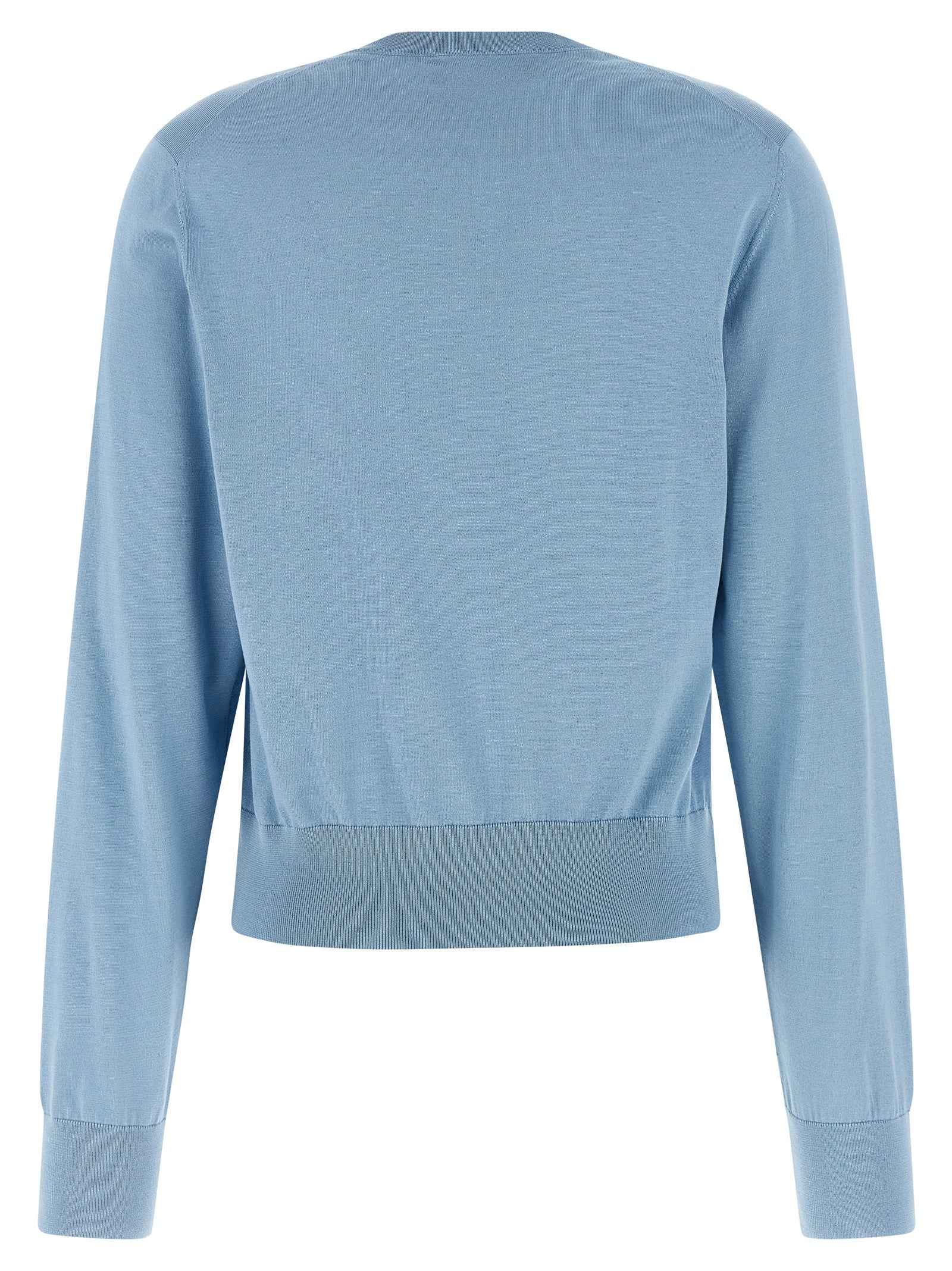 Dolce & Gabbana Blue Silk Cardigan