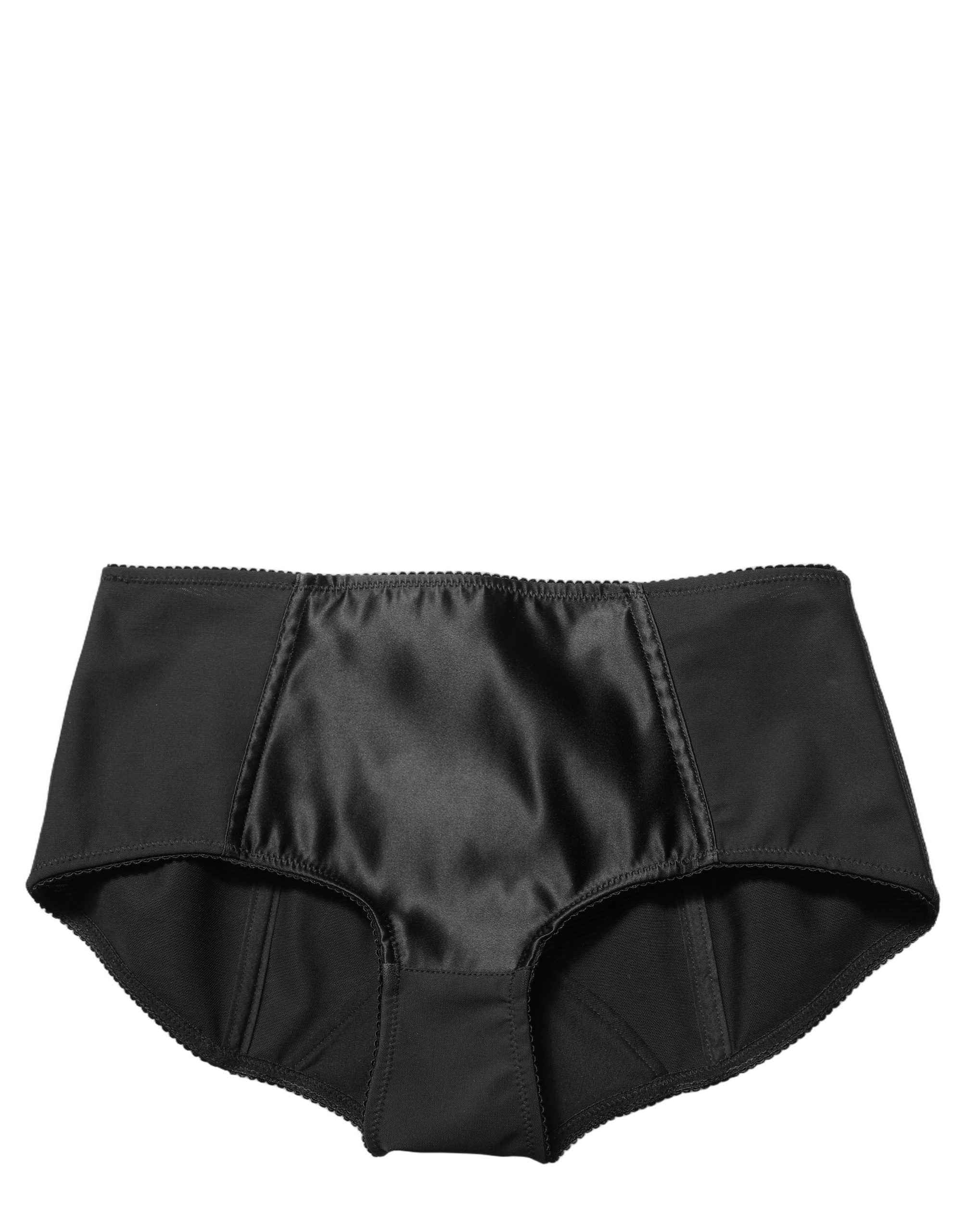 Dolce & Gabbana Black Low Waist Satin Culotte Hotpants Shorts