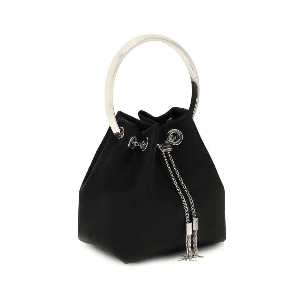 Jimmy Choo Black Cotton Shoulder Bag