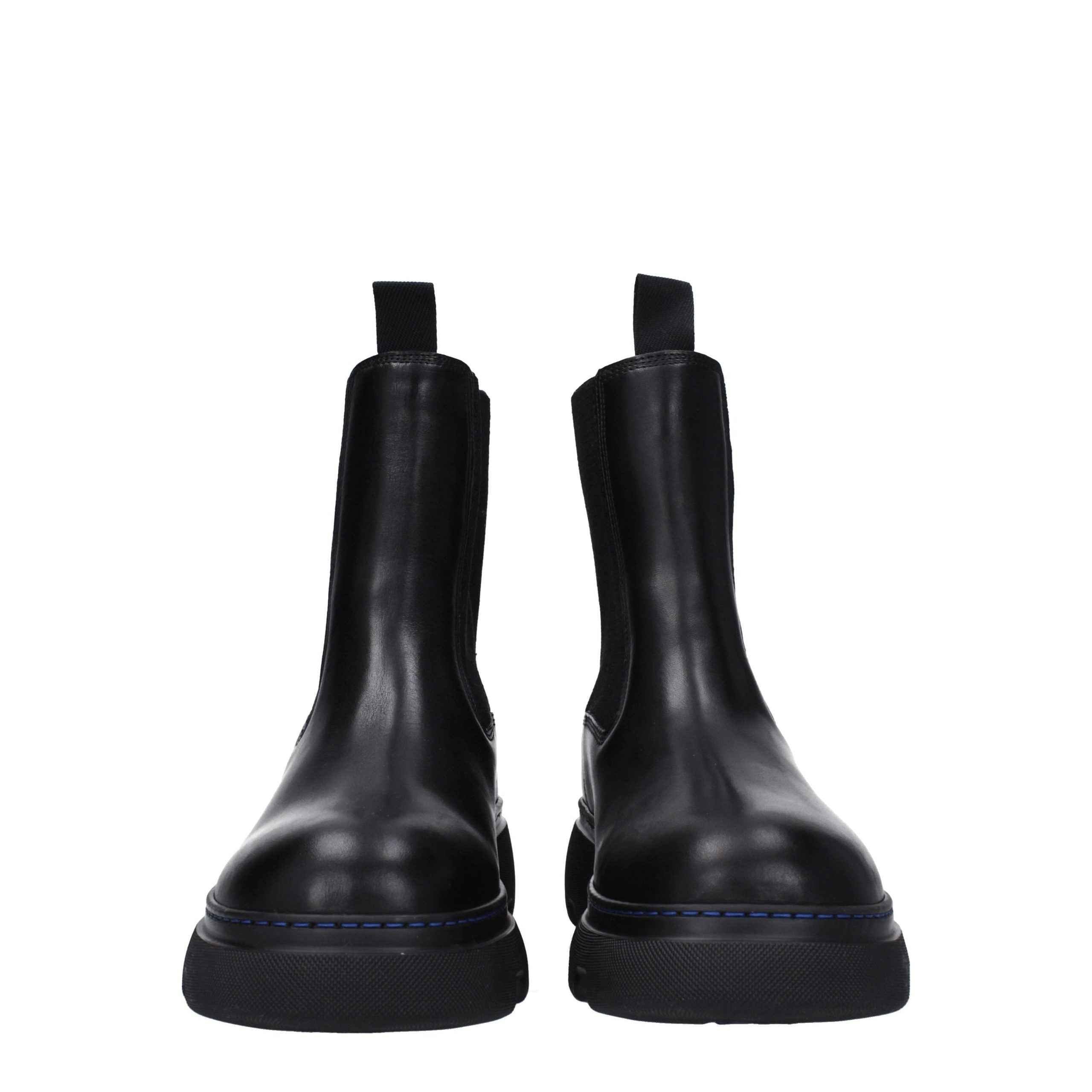 Burberry Black Leather Ankle Boots