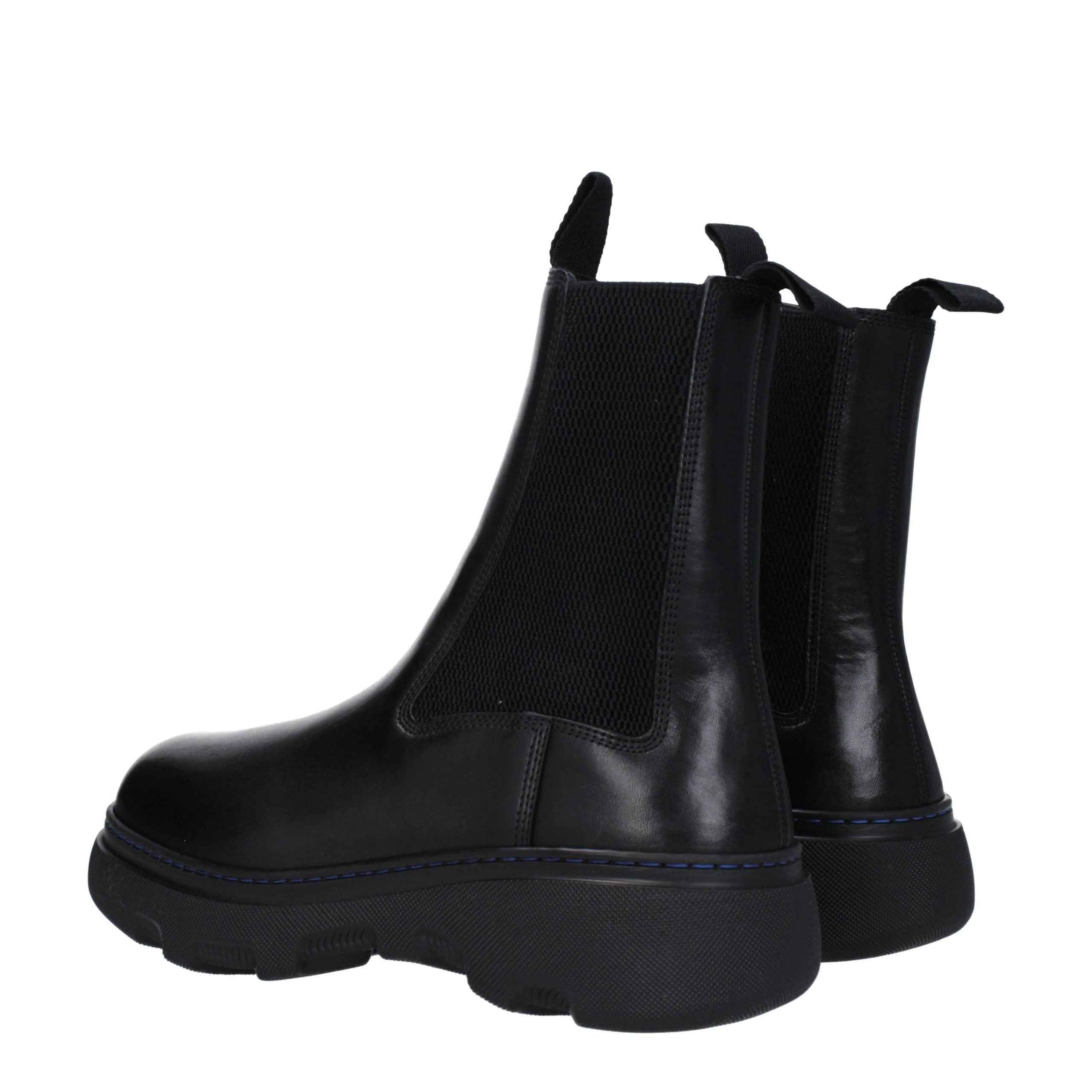 Burberry Black Leather Ankle Boots