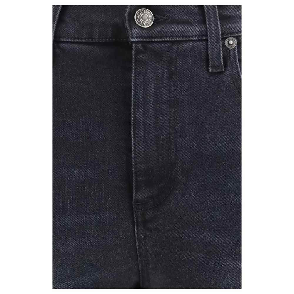 Gucci Black Cotton Skinny Jeans
