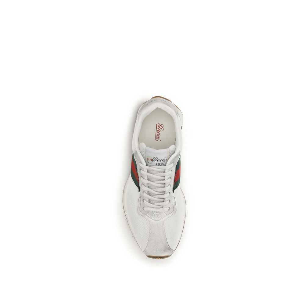 Gucci White Polyester Athletic Sneakers