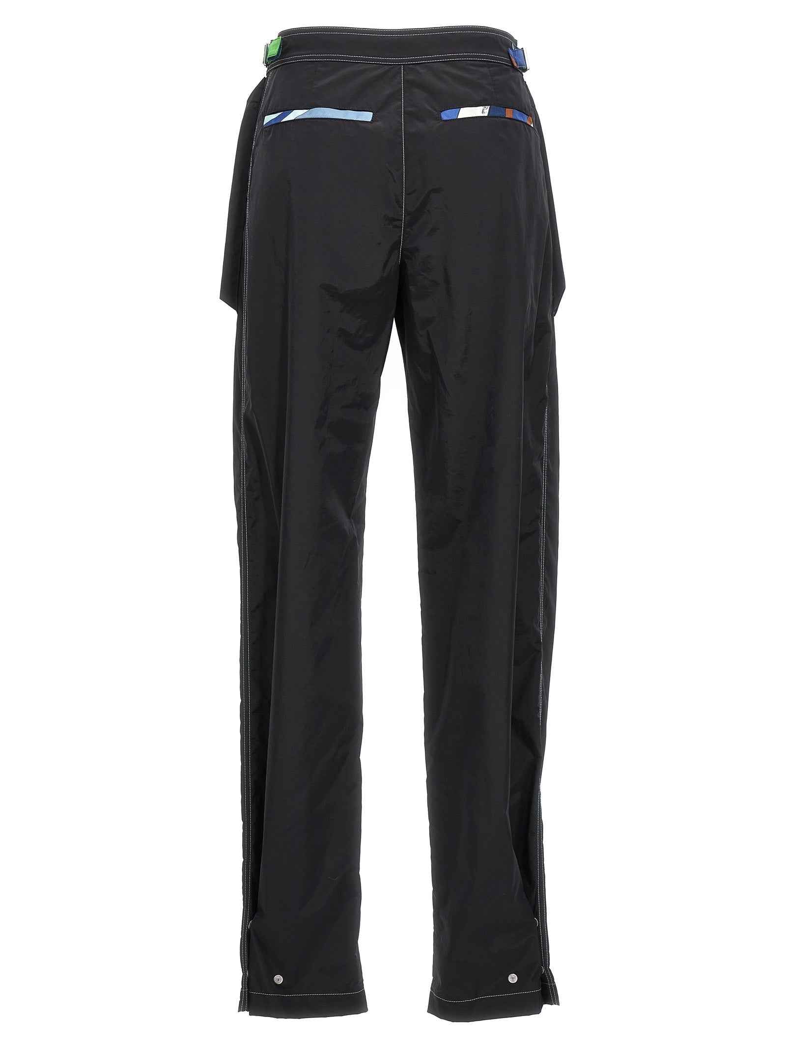 Emilio Pucci Black Polyamide Casual Pants