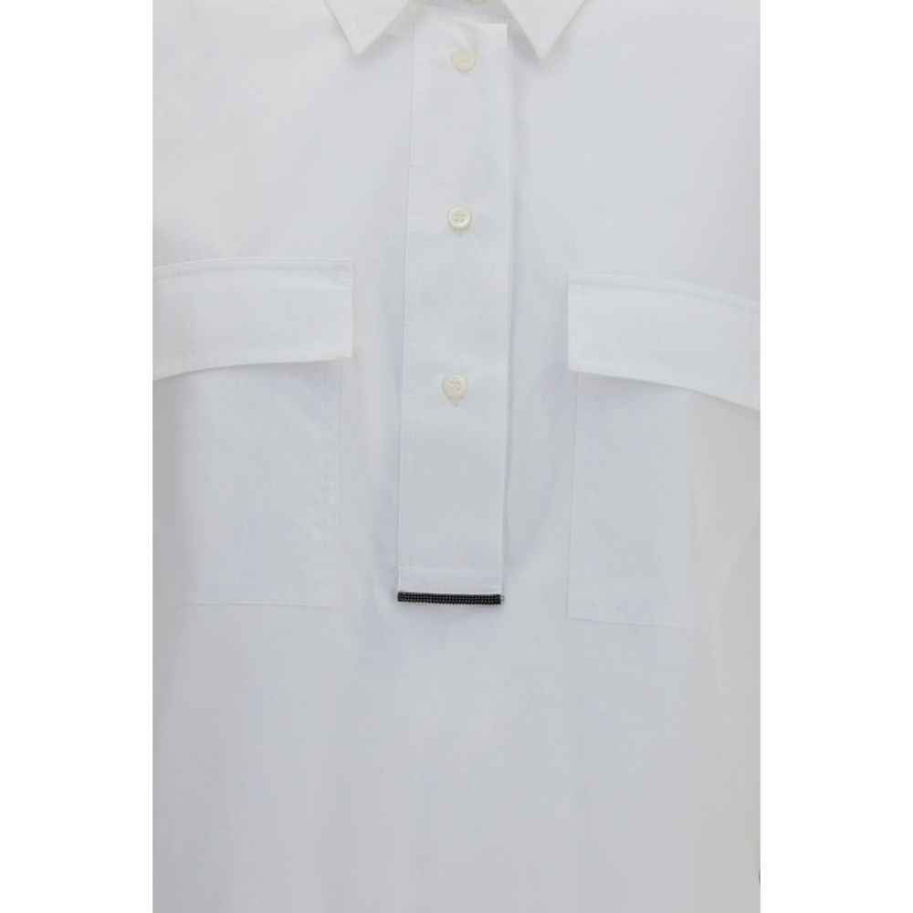Brunello Cucinelli White Cotton Dress Shirt