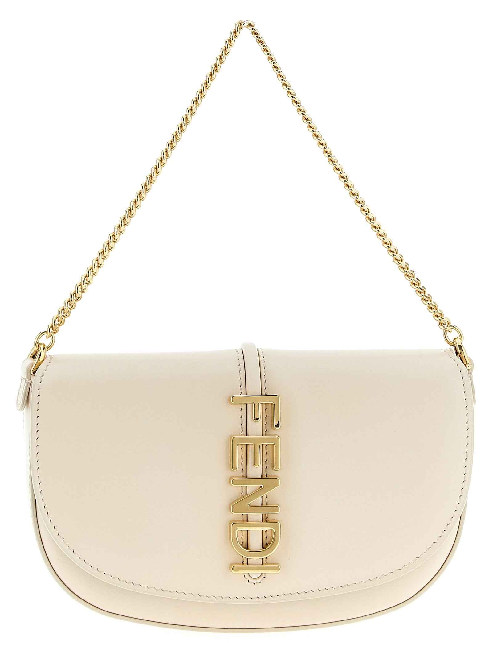 Fendi Beige Calfskin Cardholder