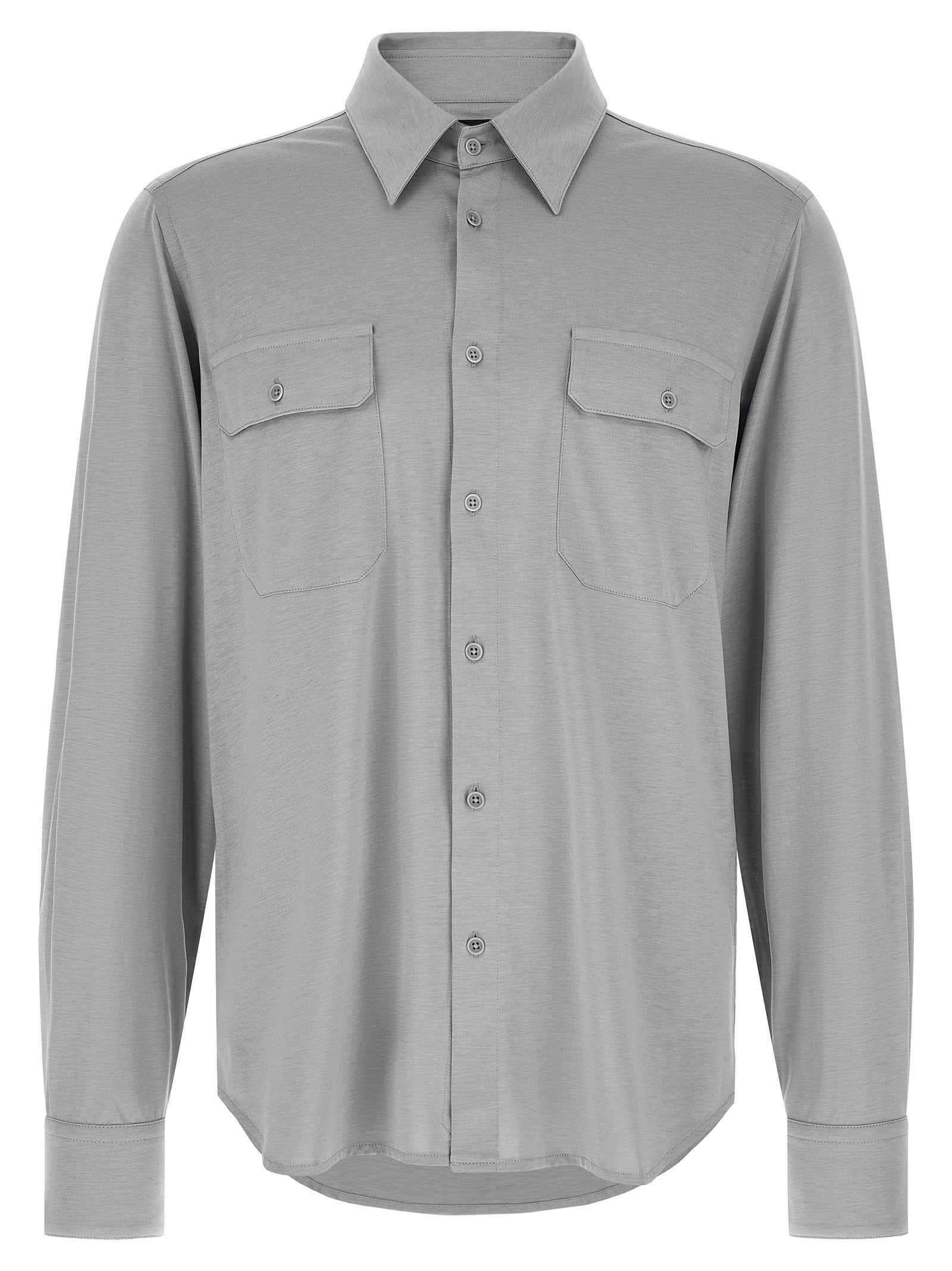 Tom Ford Gray Silk Blouse