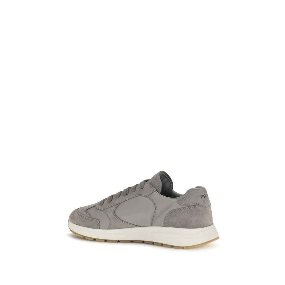 Prada Gray Recycled Polyamide Athletic Sneakers