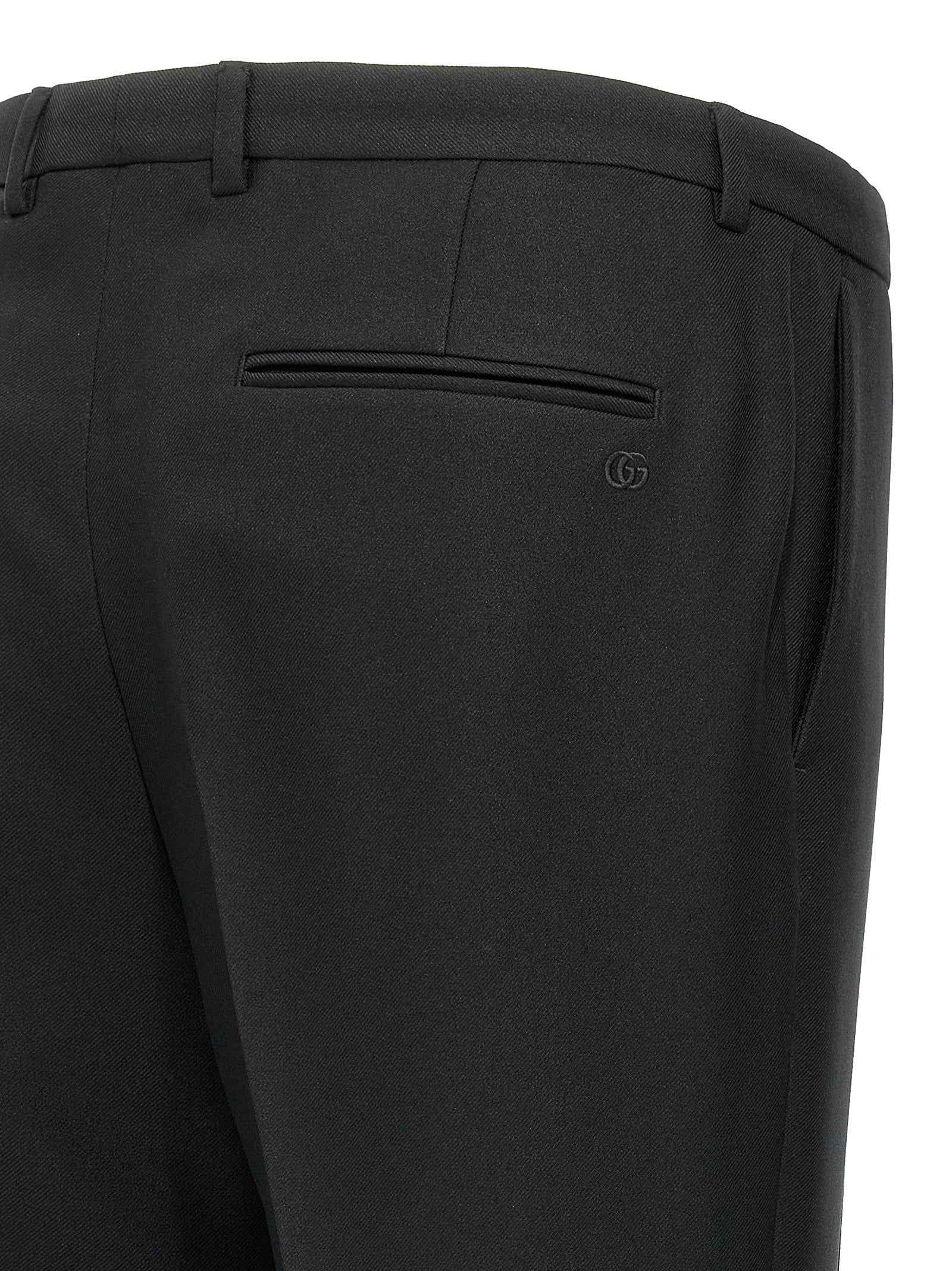 Gucci Black Polyester Casual Pants