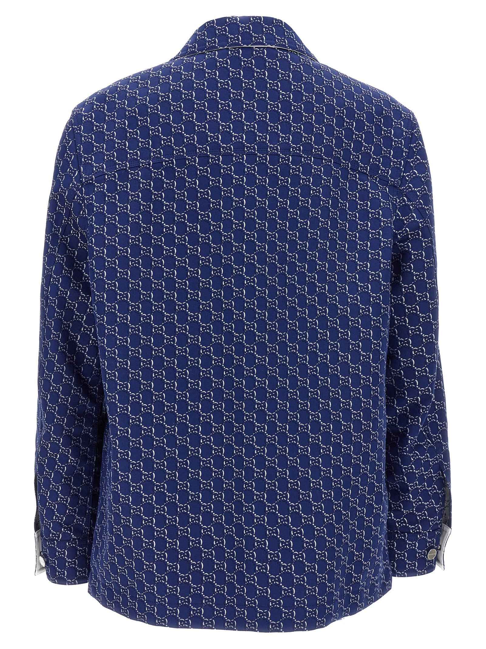 Gucci Blue Cotton Biker Jacket