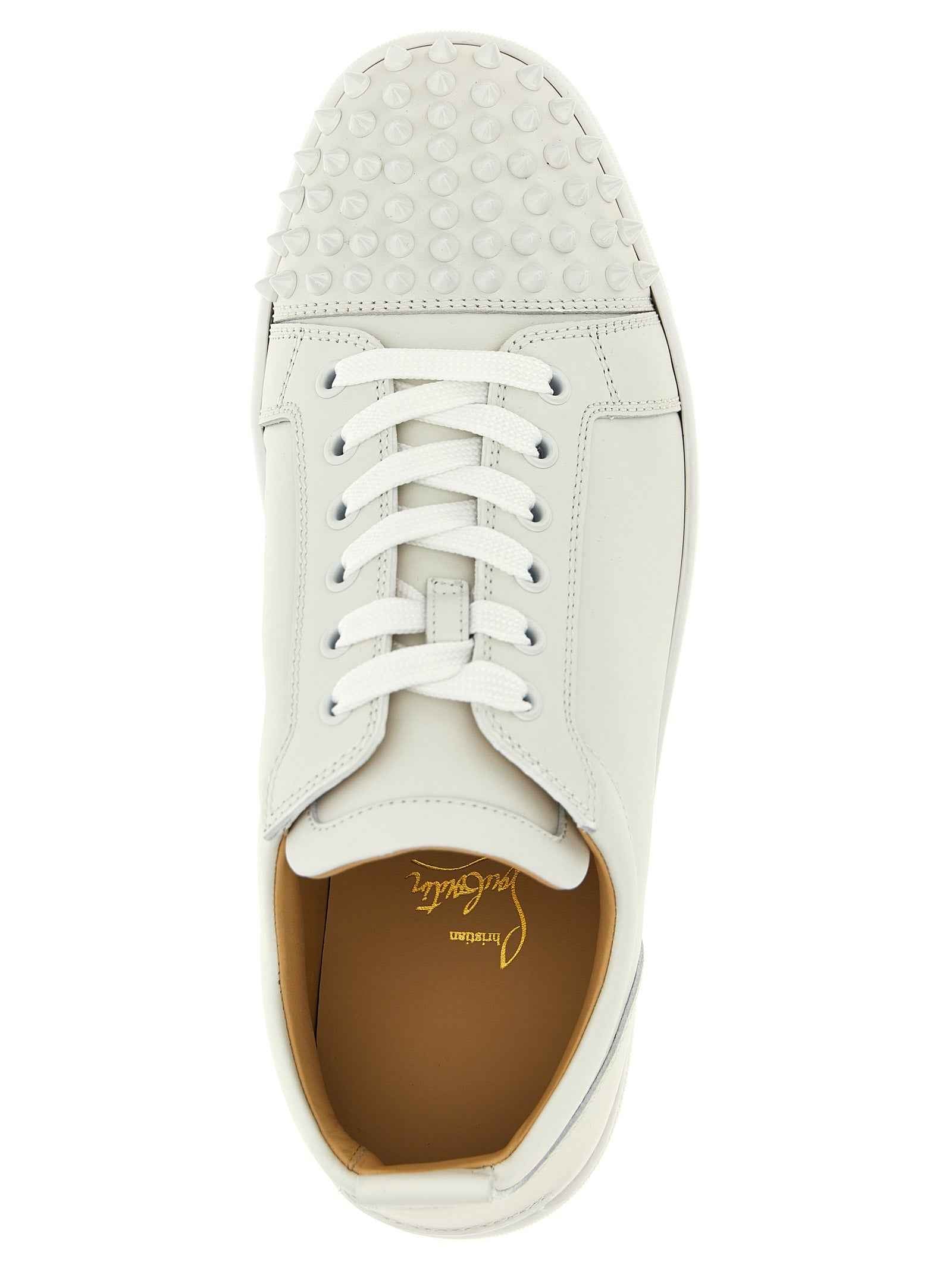 Christian Louboutin White Calfskin Low Top Sneakers
