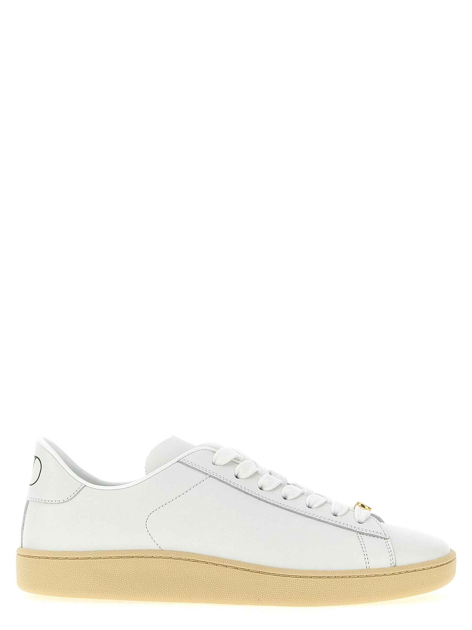 Valentino Garavani White Calfskin Low Top Sneakers