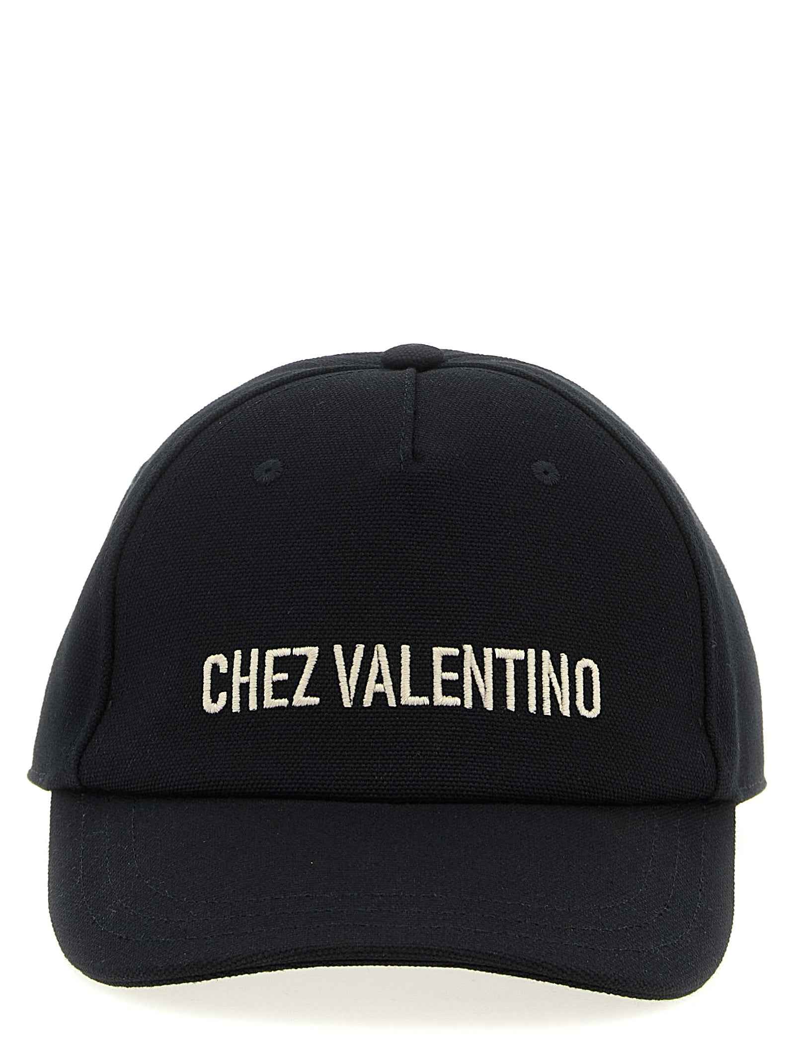 Valentino Garavani Black Cotton Cap (Baseball Hat)