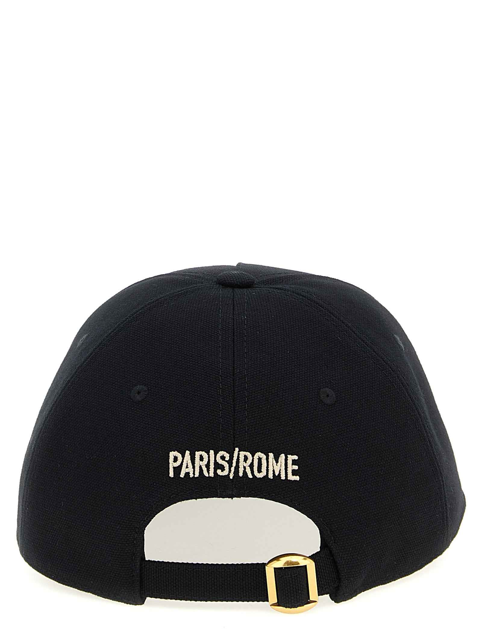 Valentino Garavani Black Cotton Cap (Baseball Hat)