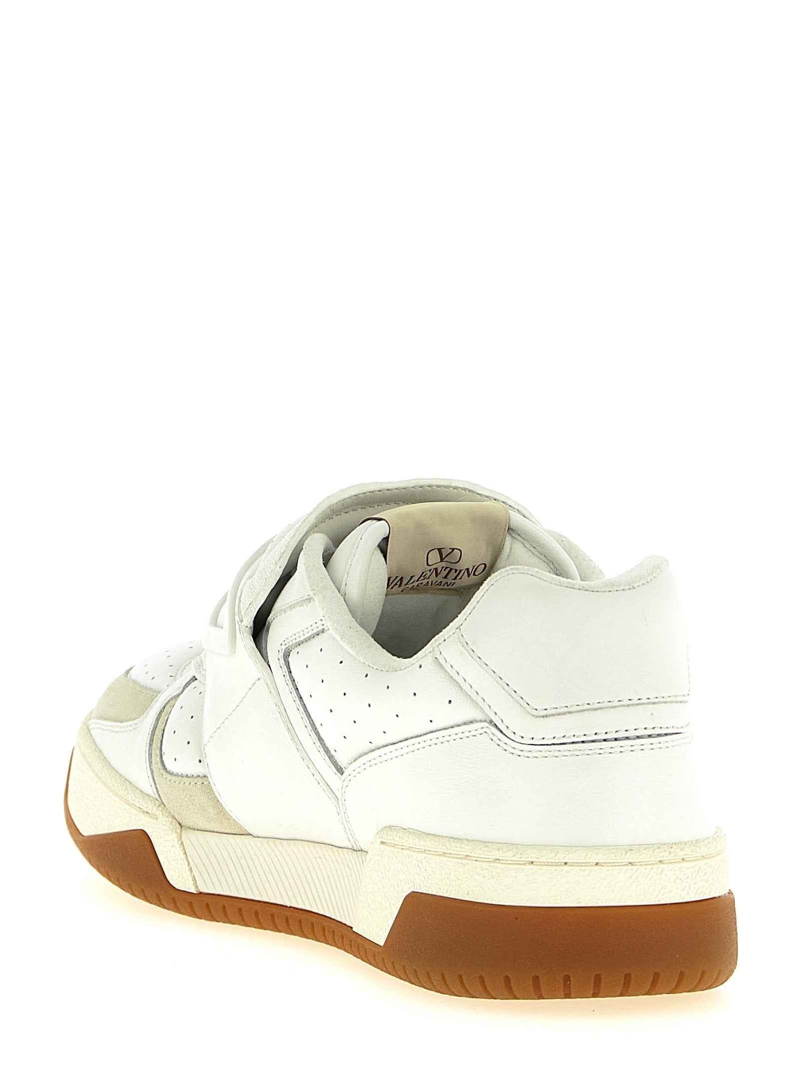 Valentino Garavani White Leather Athletic Sneakers