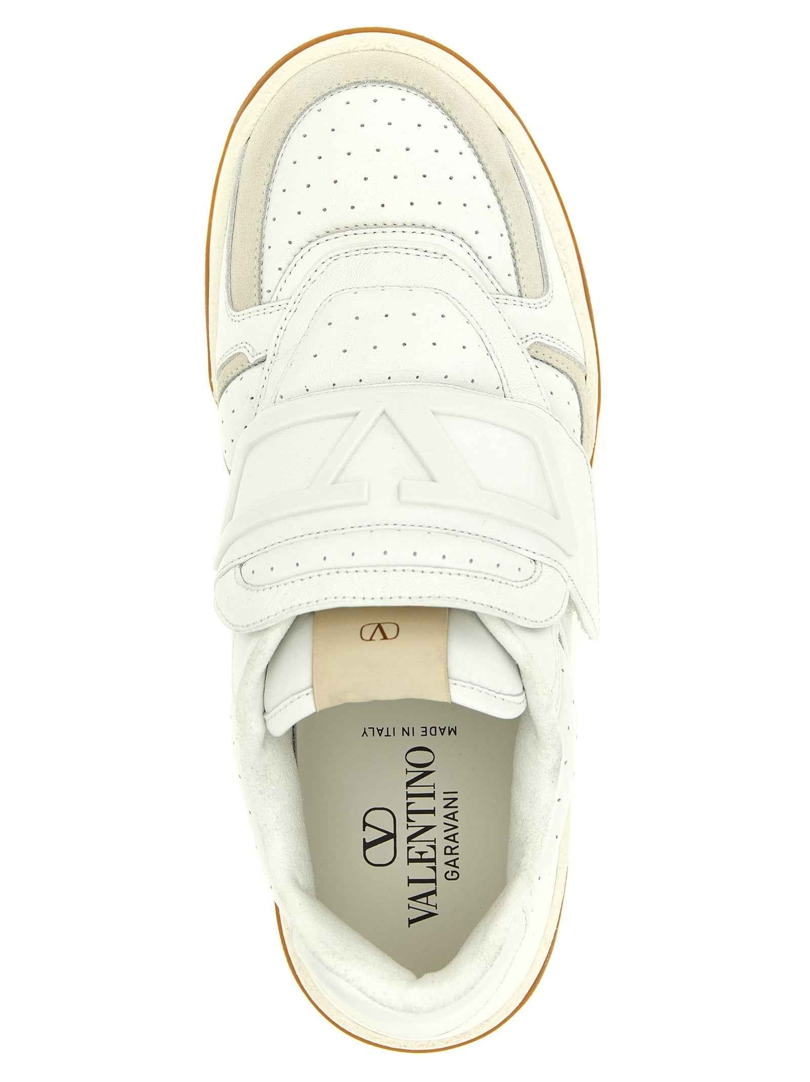 Valentino Garavani White Leather Athletic Sneakers