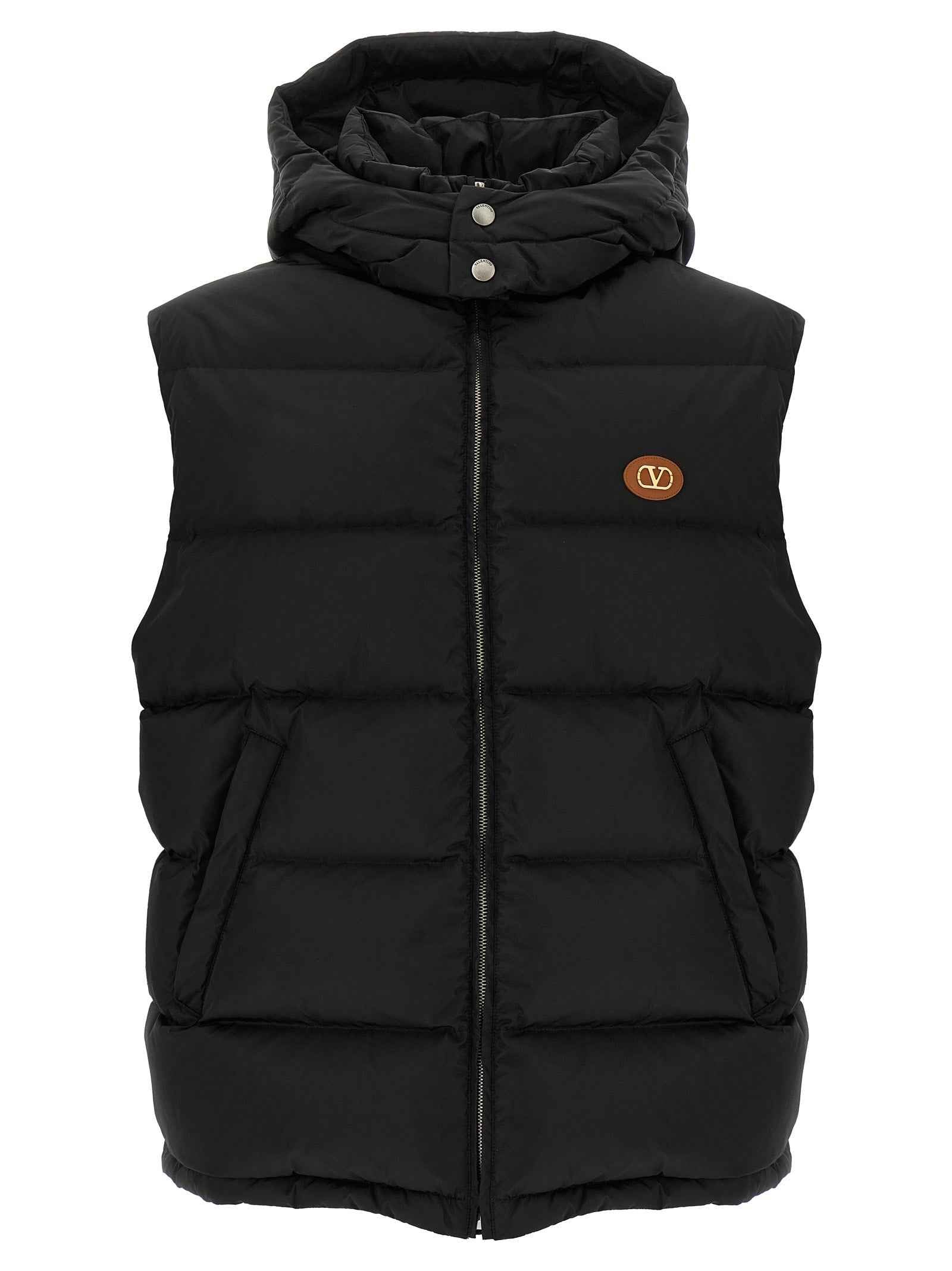 Valentino Garavani Black Polyamide Sleeveless Jacket