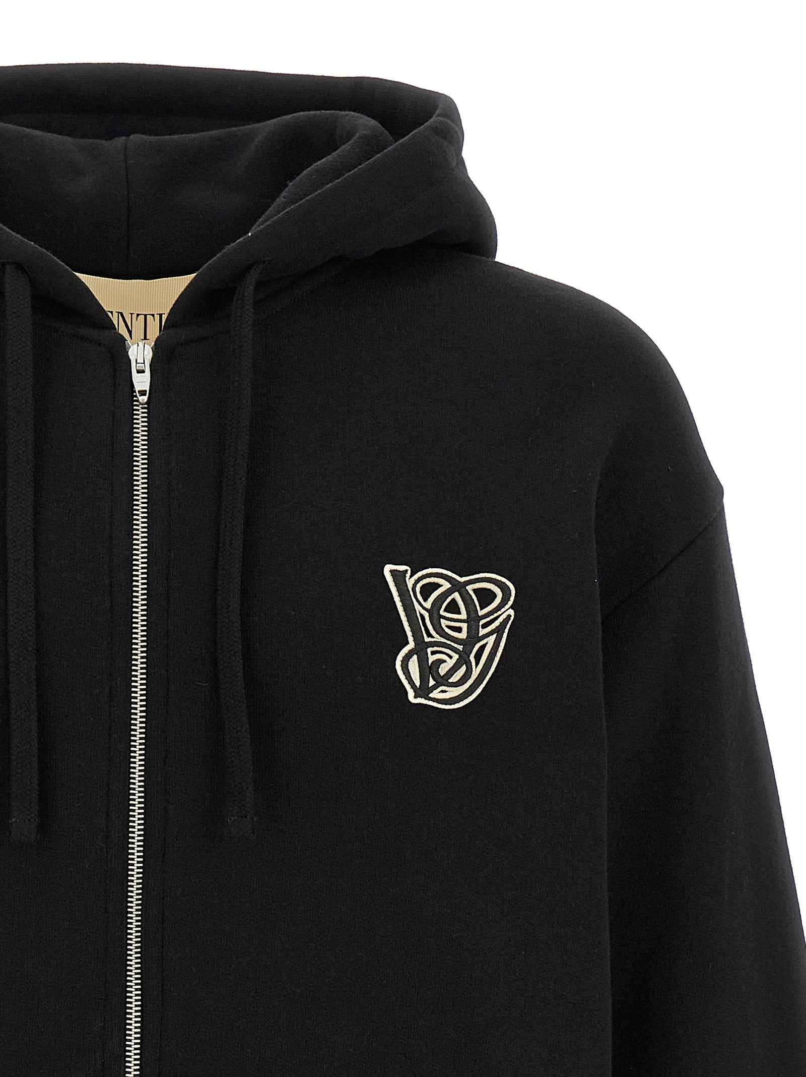 Valentino Garavani Black Cotton Sweatshirt