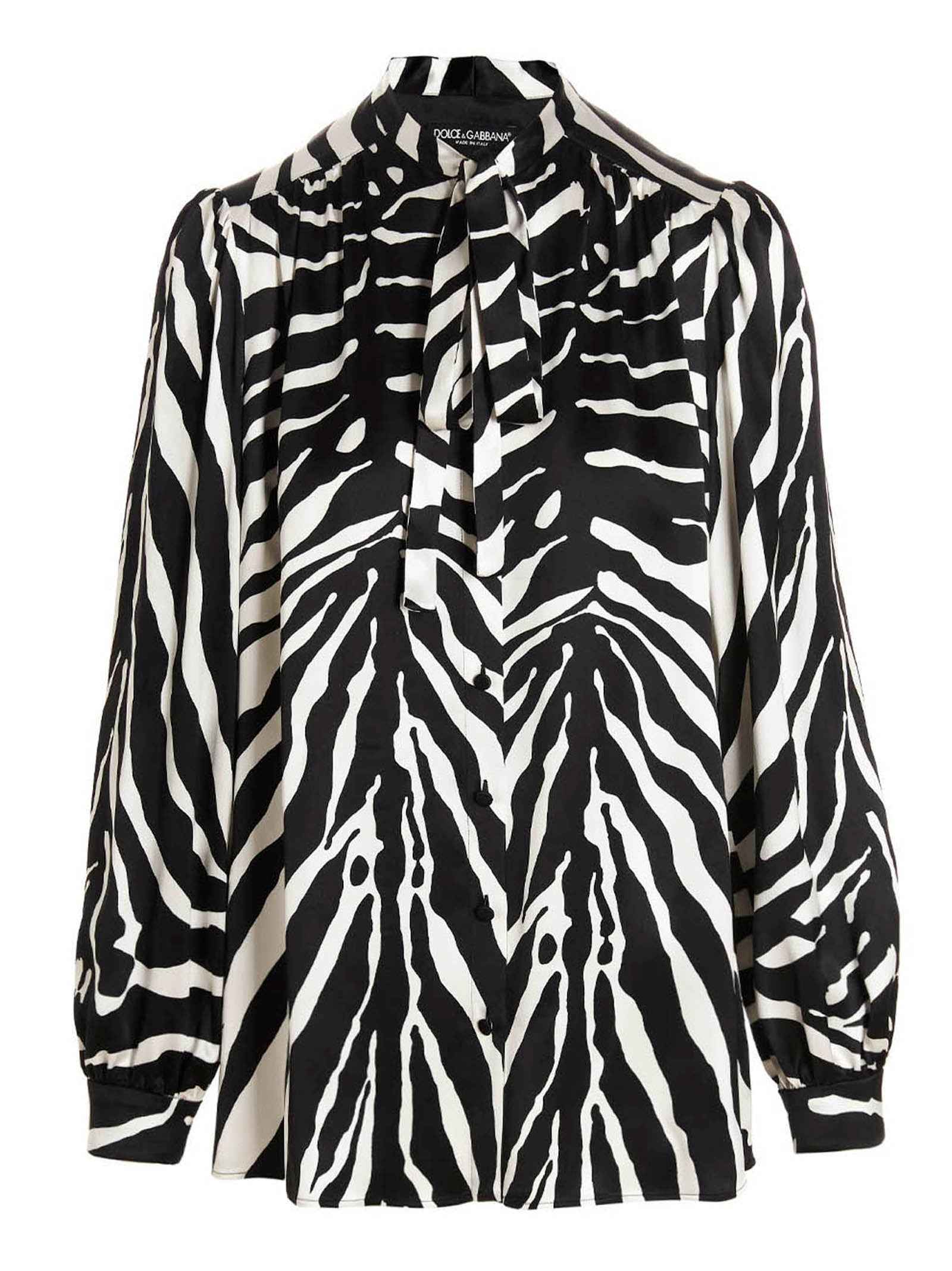 Dolce & Gabbana Bicolor Silk Blouse
