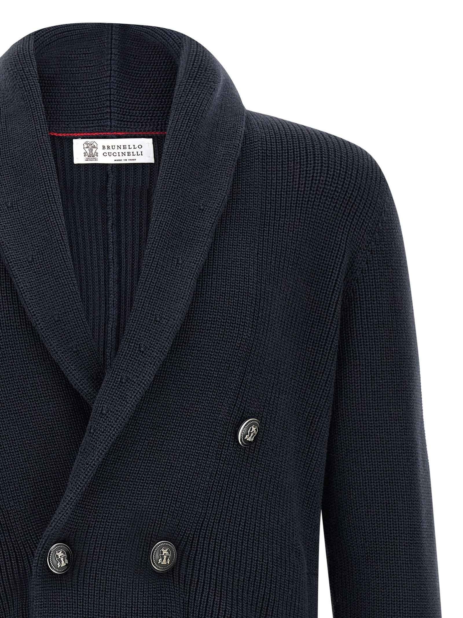 Brunello Cucinelli Blue Cotton Cardigan