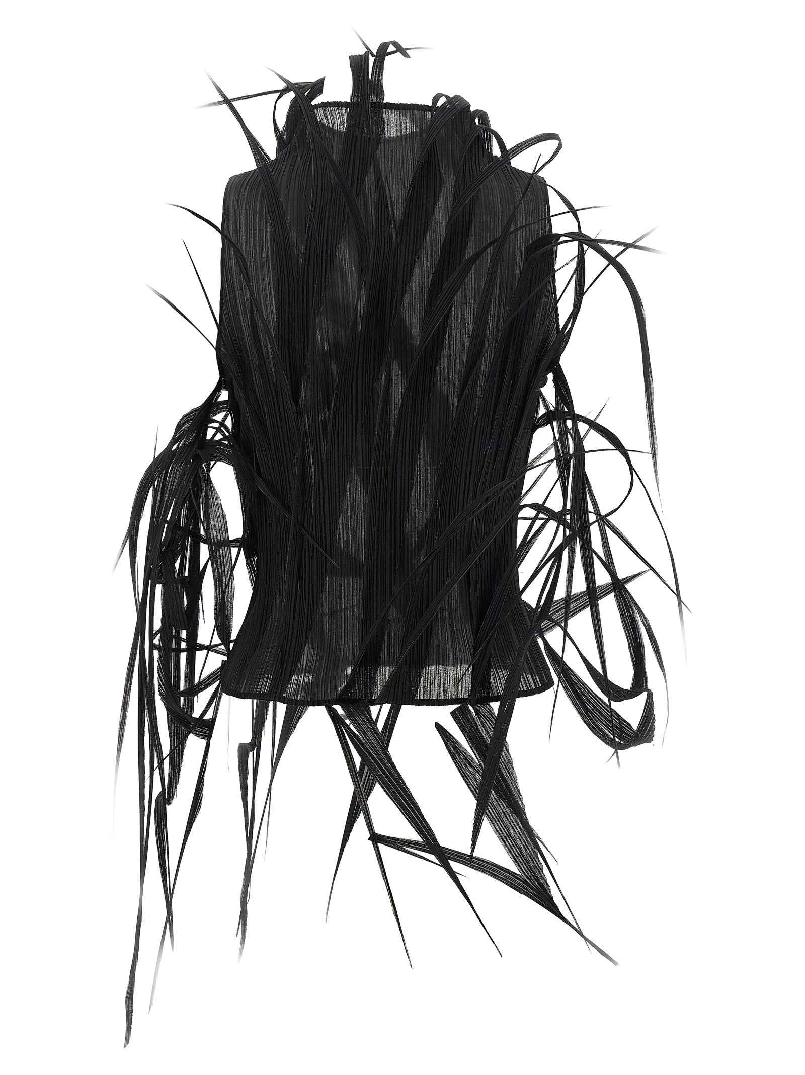 Issey Miyake Black Polyester Tank Tops