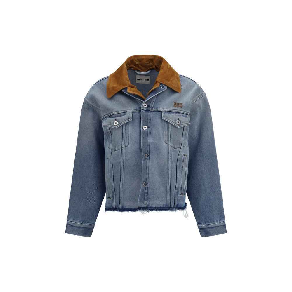 Miu Miu Blue Cotton Denim Jacket