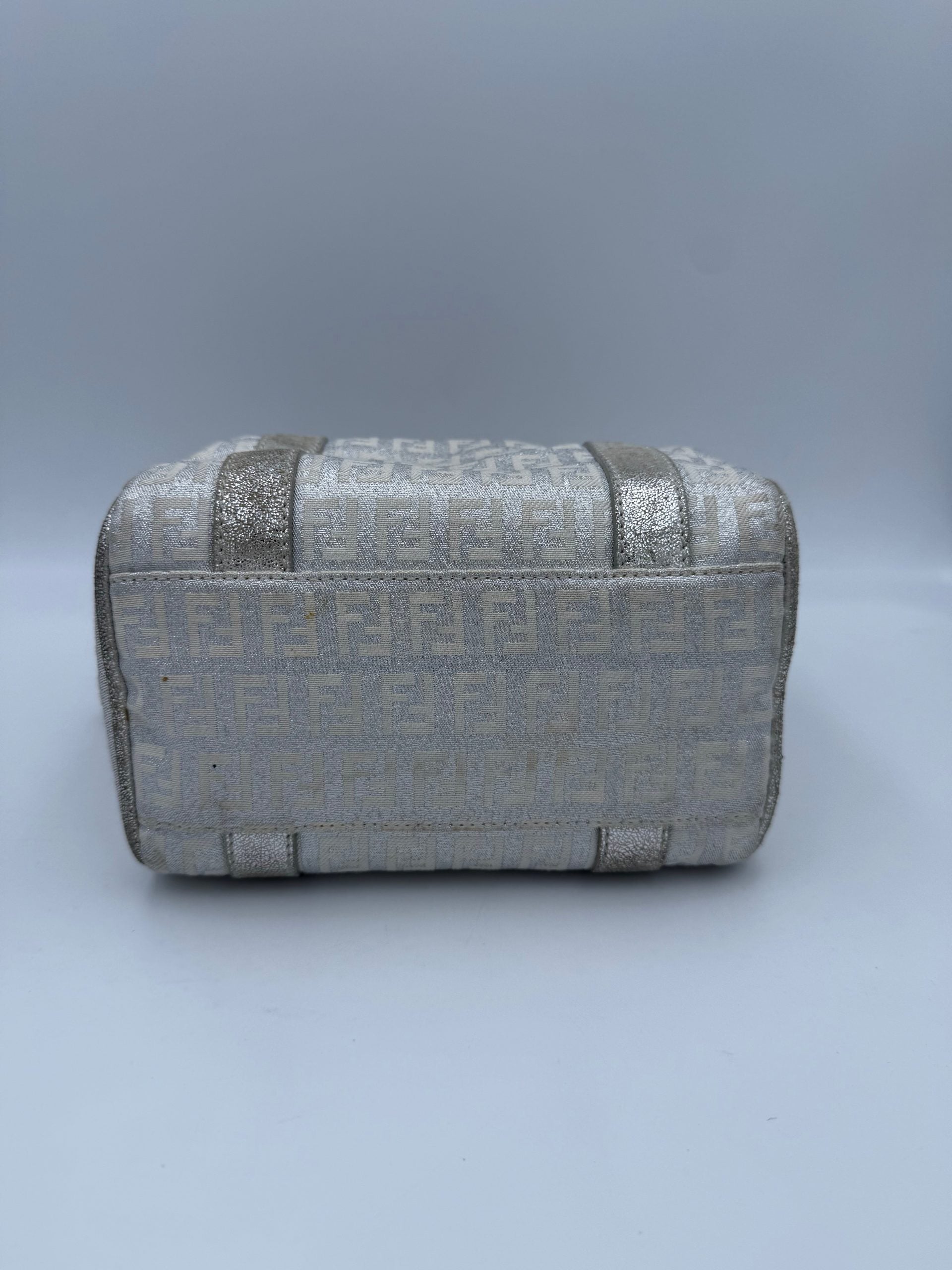 Fendi FENDI Mini Bauletto FF Zucchino Laminated Handbag