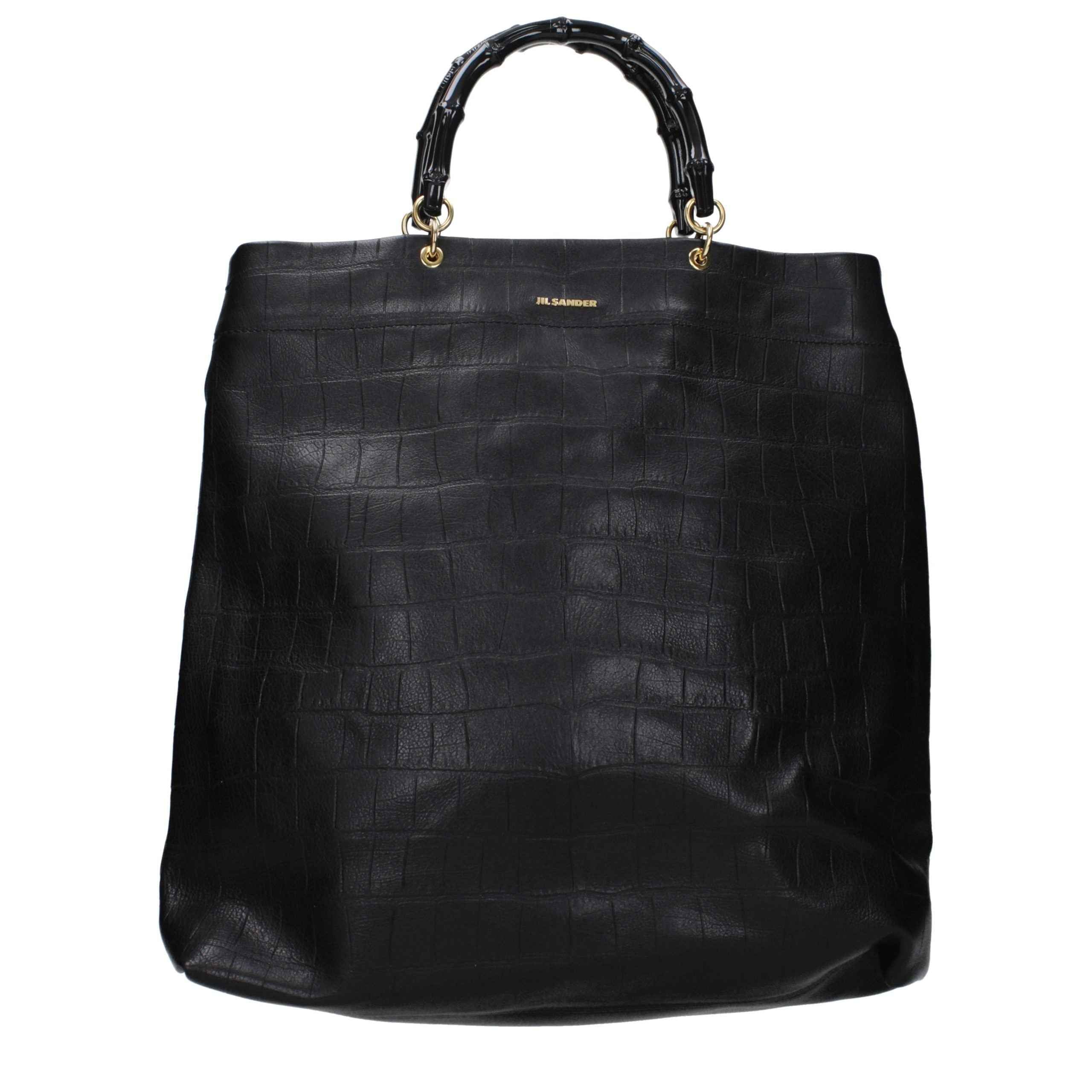 Jil Sander Black Leather Handbag