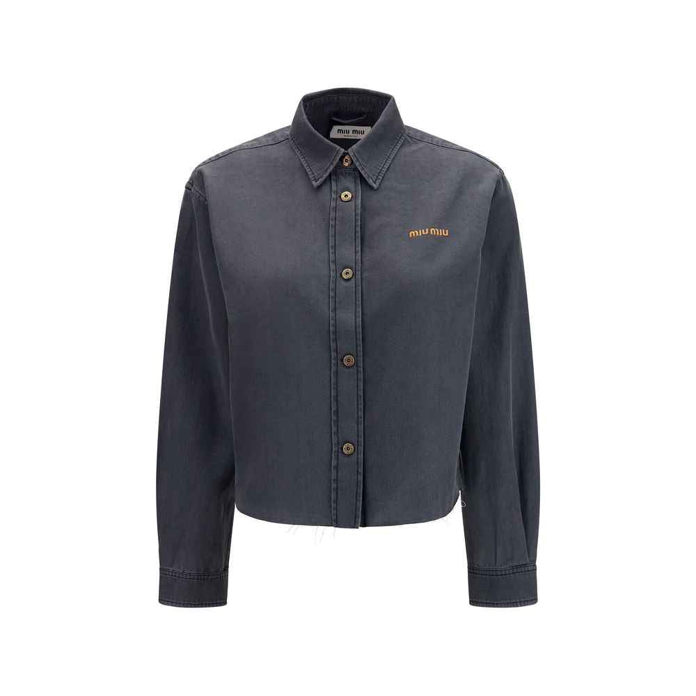 Miu Miu Gray Denim Shirt