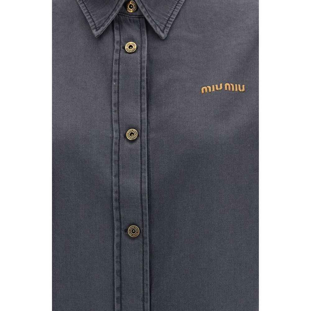 Miu Miu Gray Denim Shirt