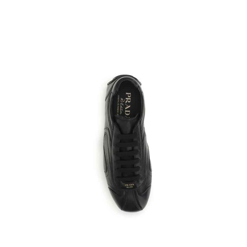 Prada Black Lamb Ovis Aries Aries Low Top Sneakers