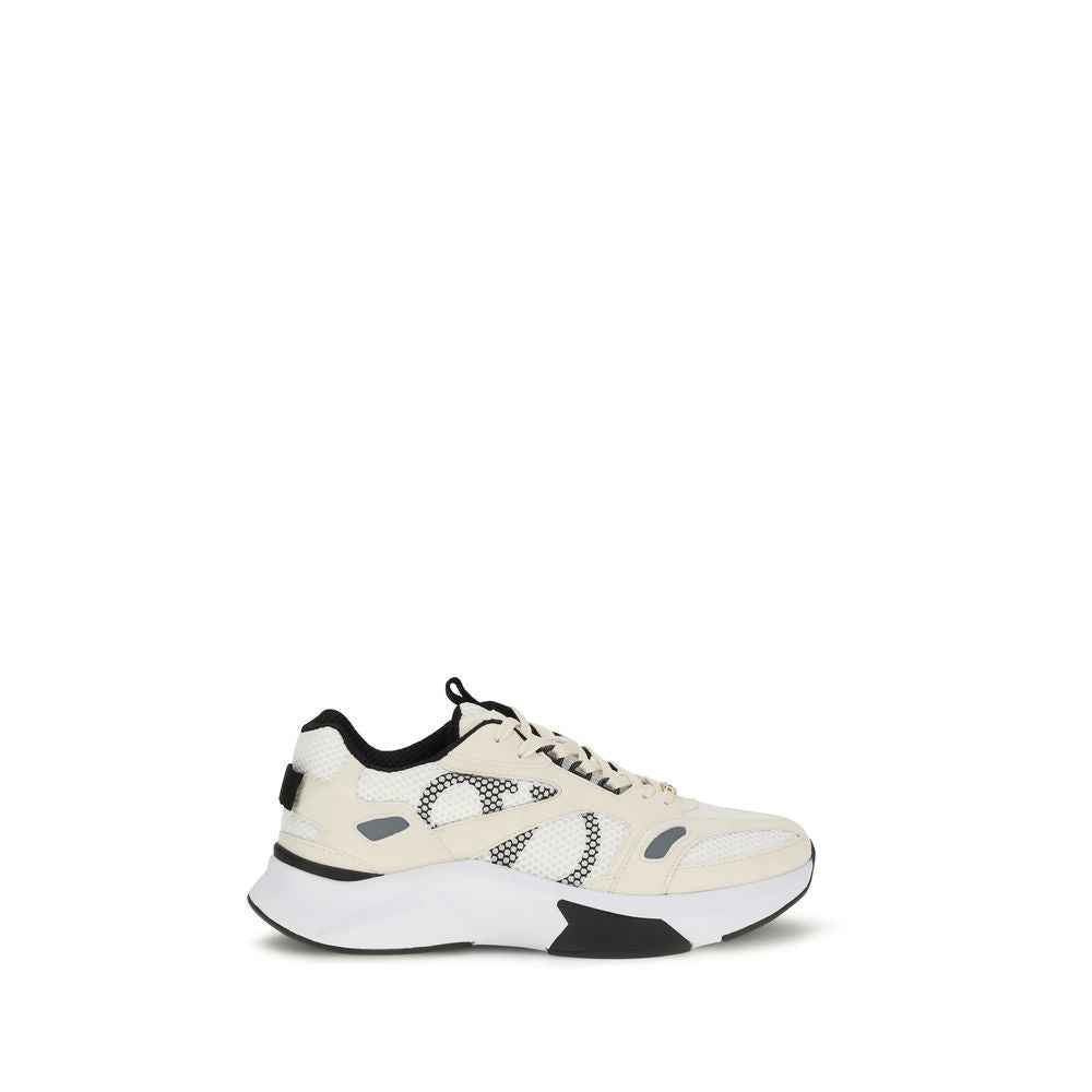Valentino Garavani White Fabric Low Top Sneakers