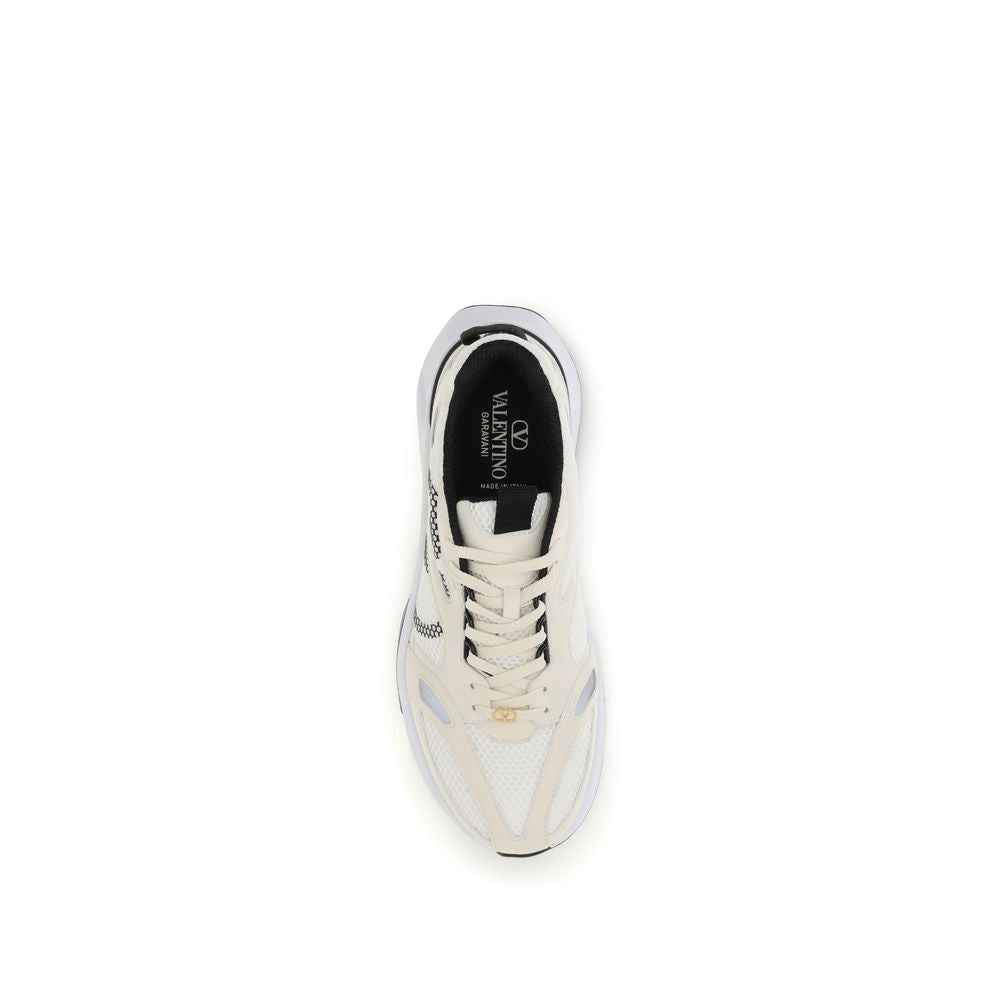 Valentino Garavani White Fabric Low Top Sneakers