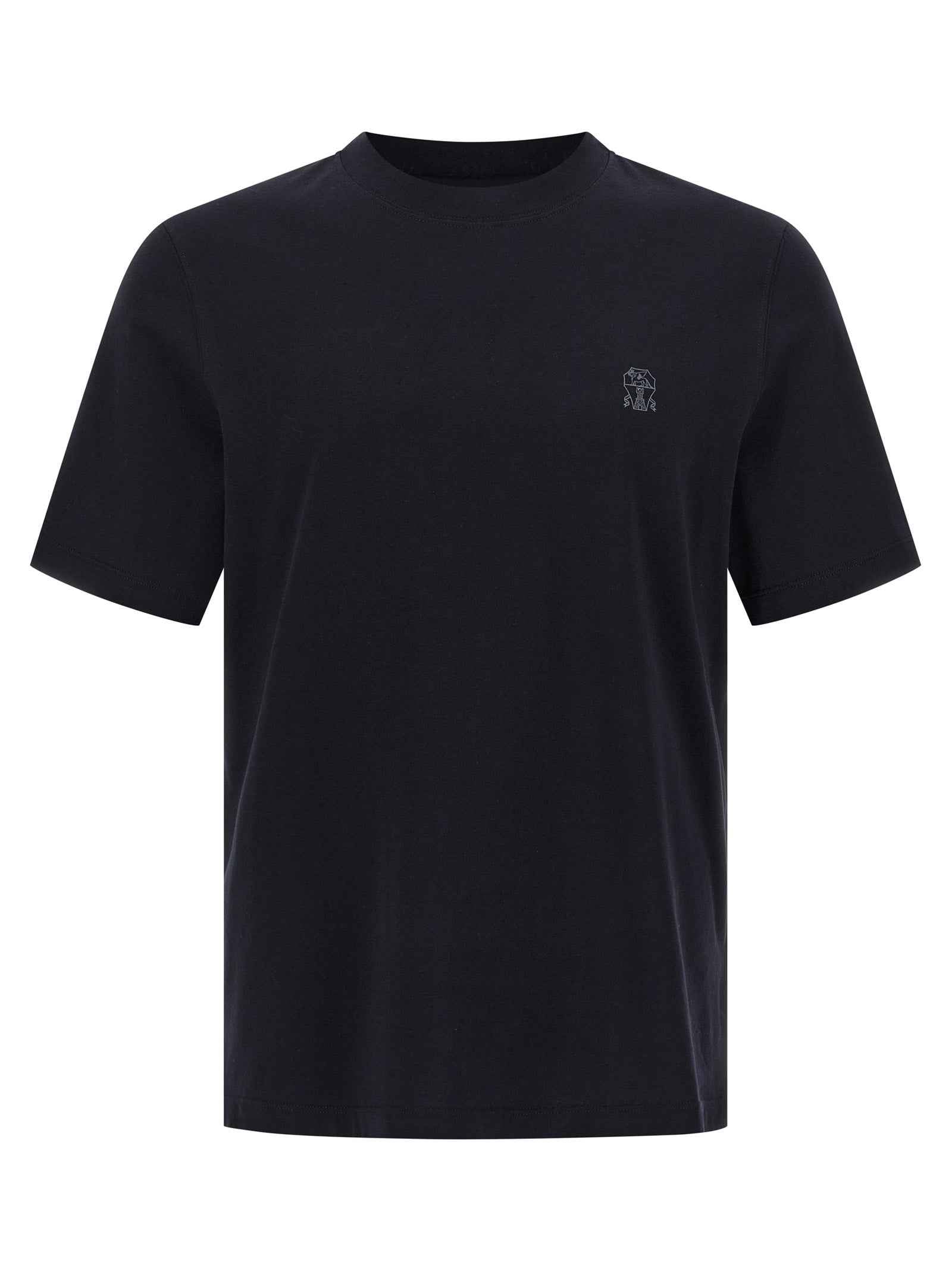 Brunello Cucinelli Blue Cotton T-Shirt
