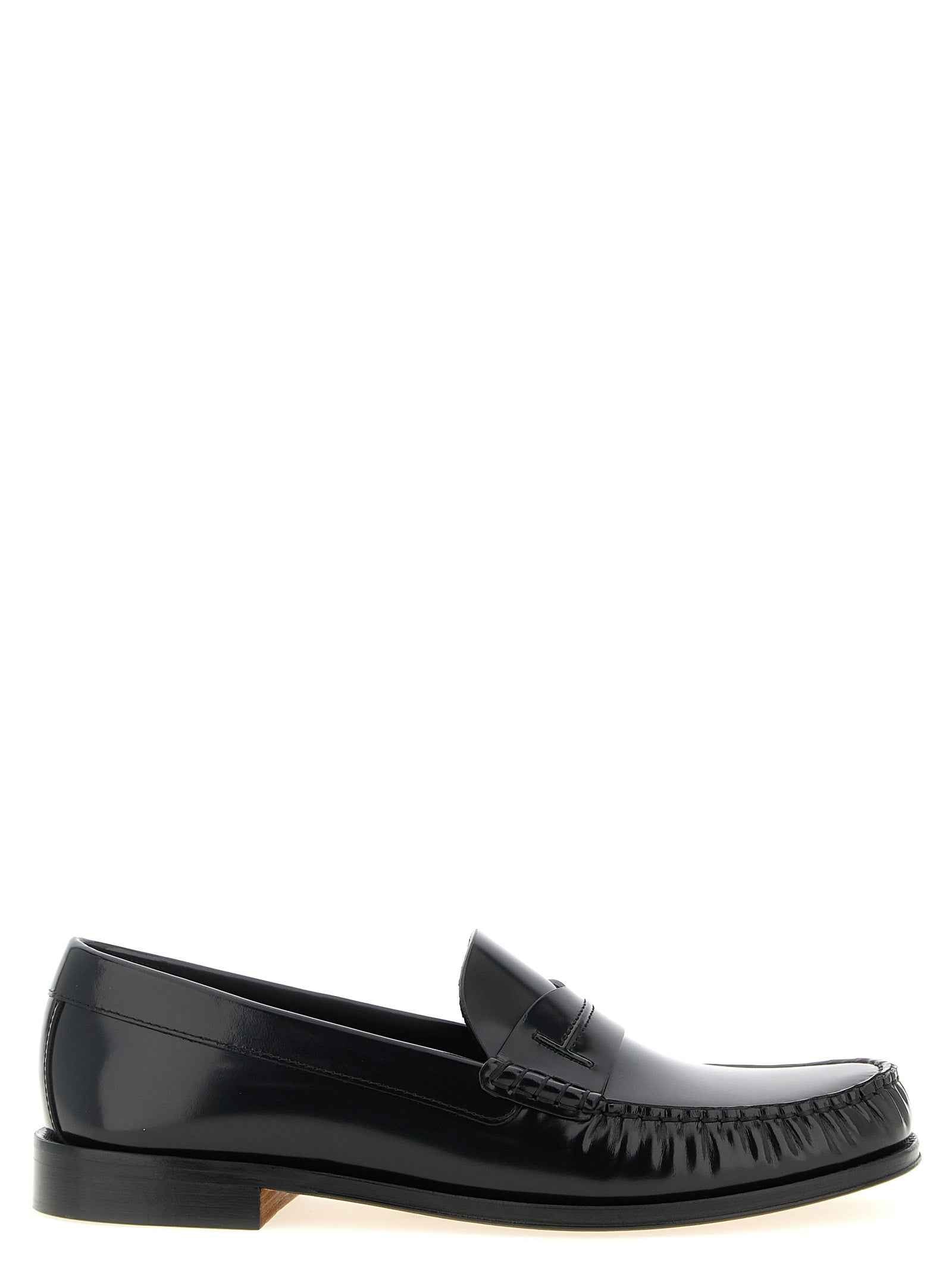 Tom Ford Black Calfskin Slip-On Loafers