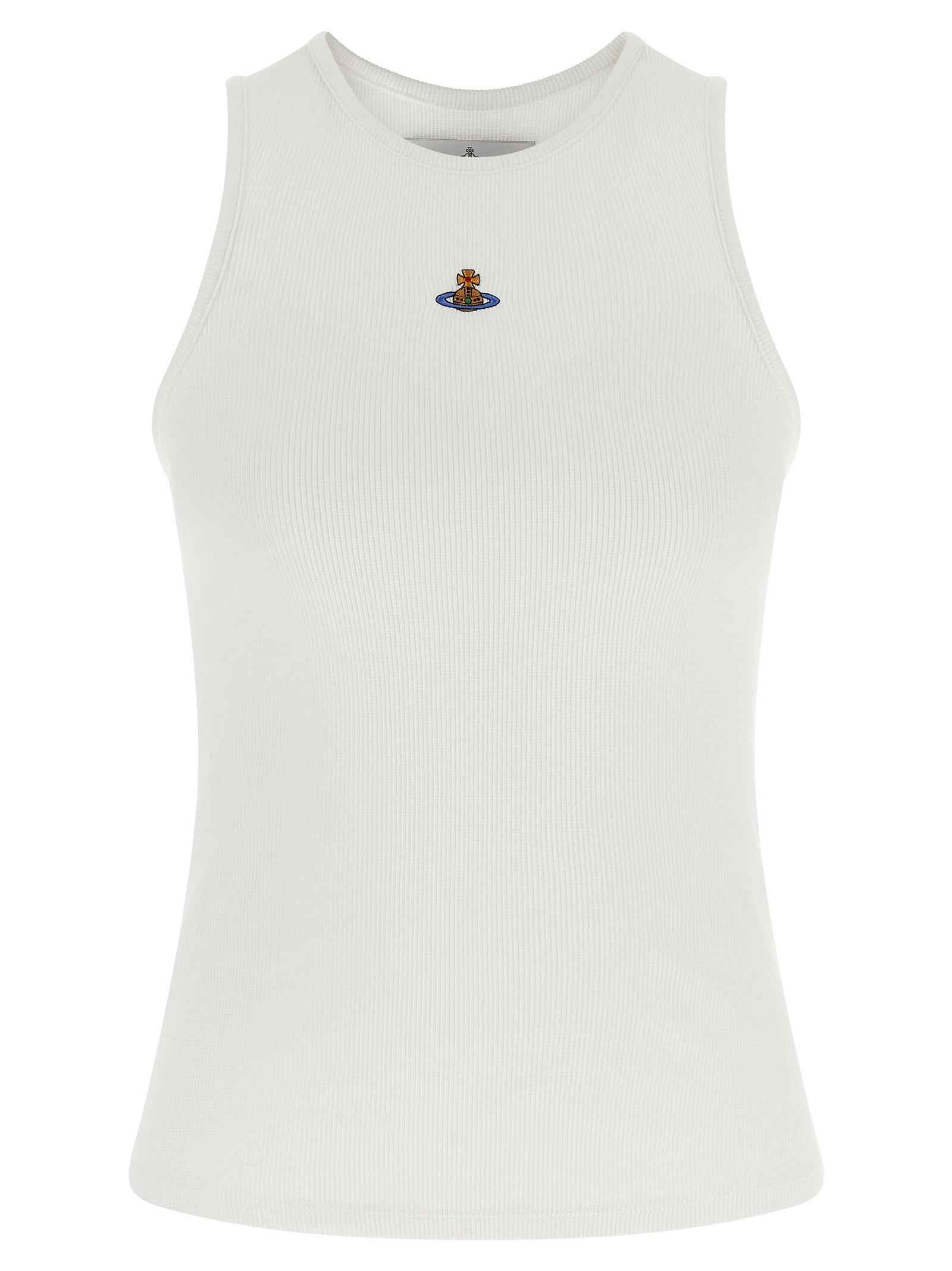 Vivienne Westwood White Cotton Sleeveles T-Shirt