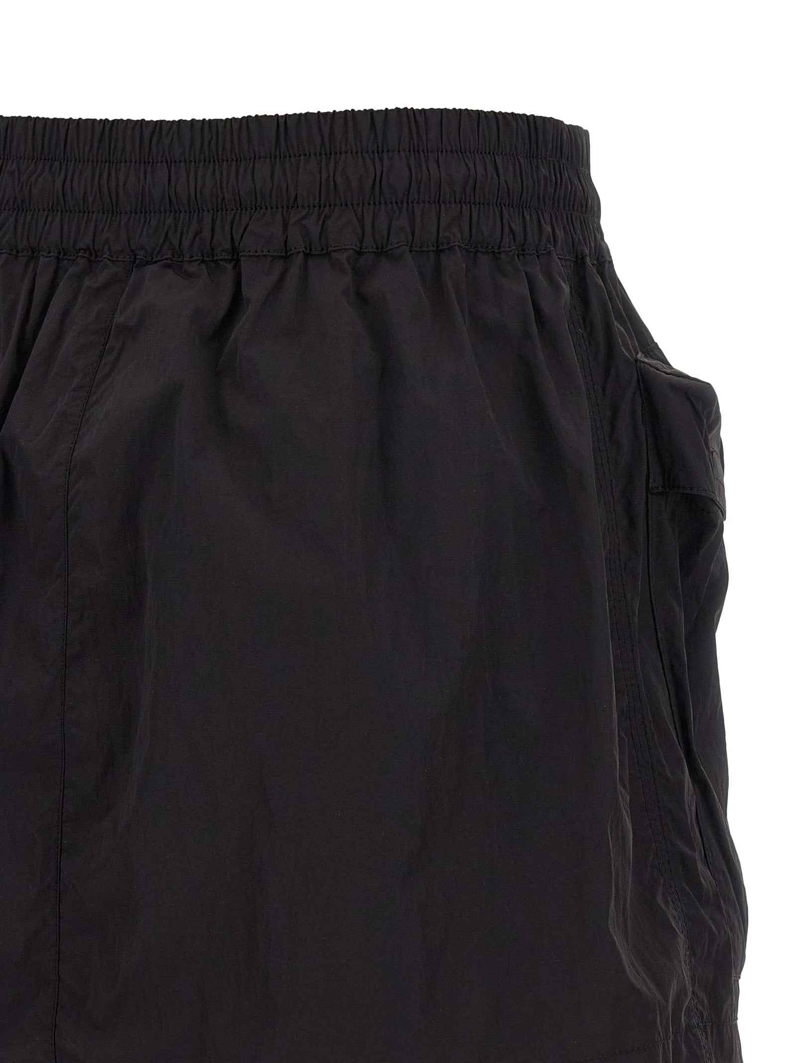Diesel Black Polyamide Long Skirt
